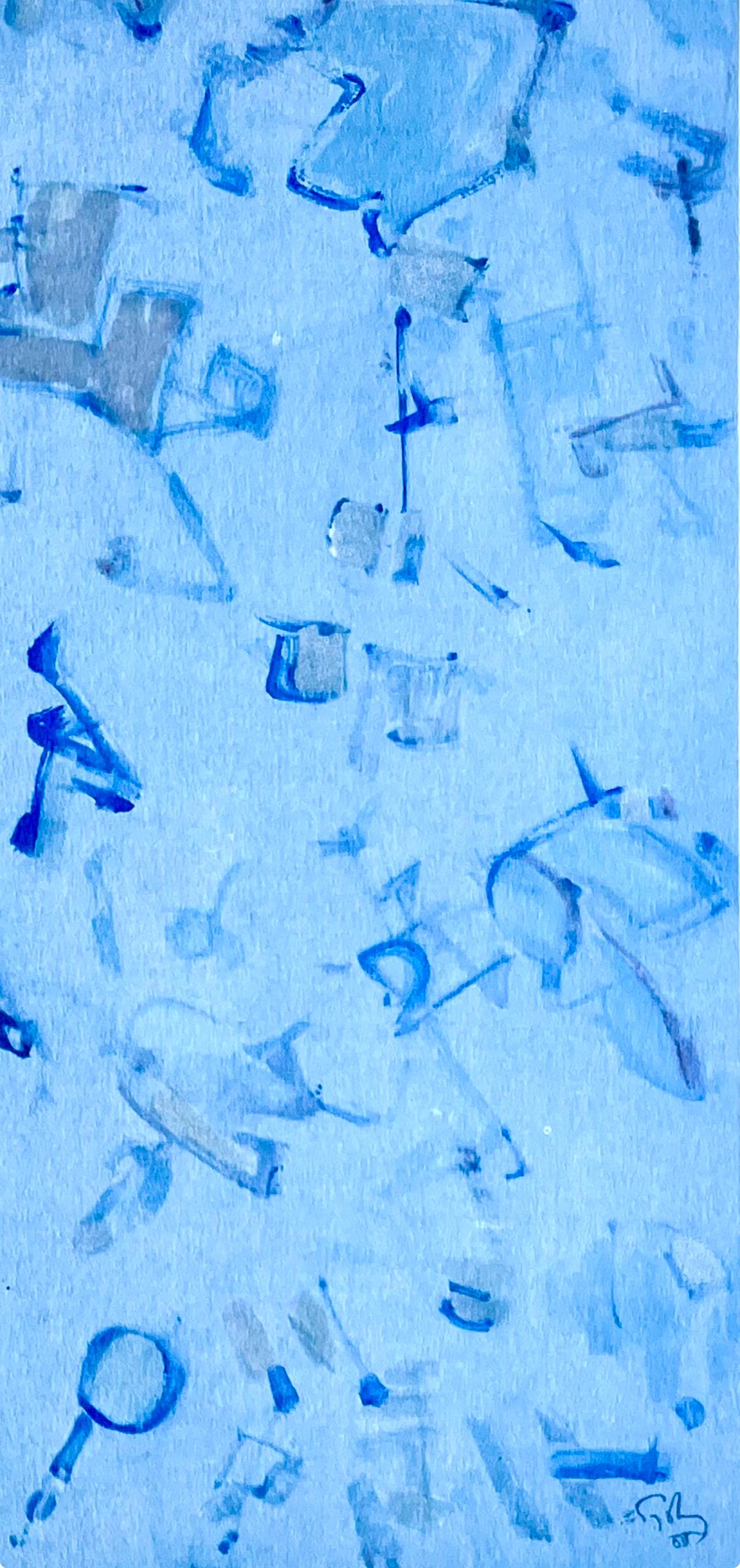 Tobey, Composition en bleu-gris, Mark Tobey: Peintres d'aujourd'hui (after) For Sale 8