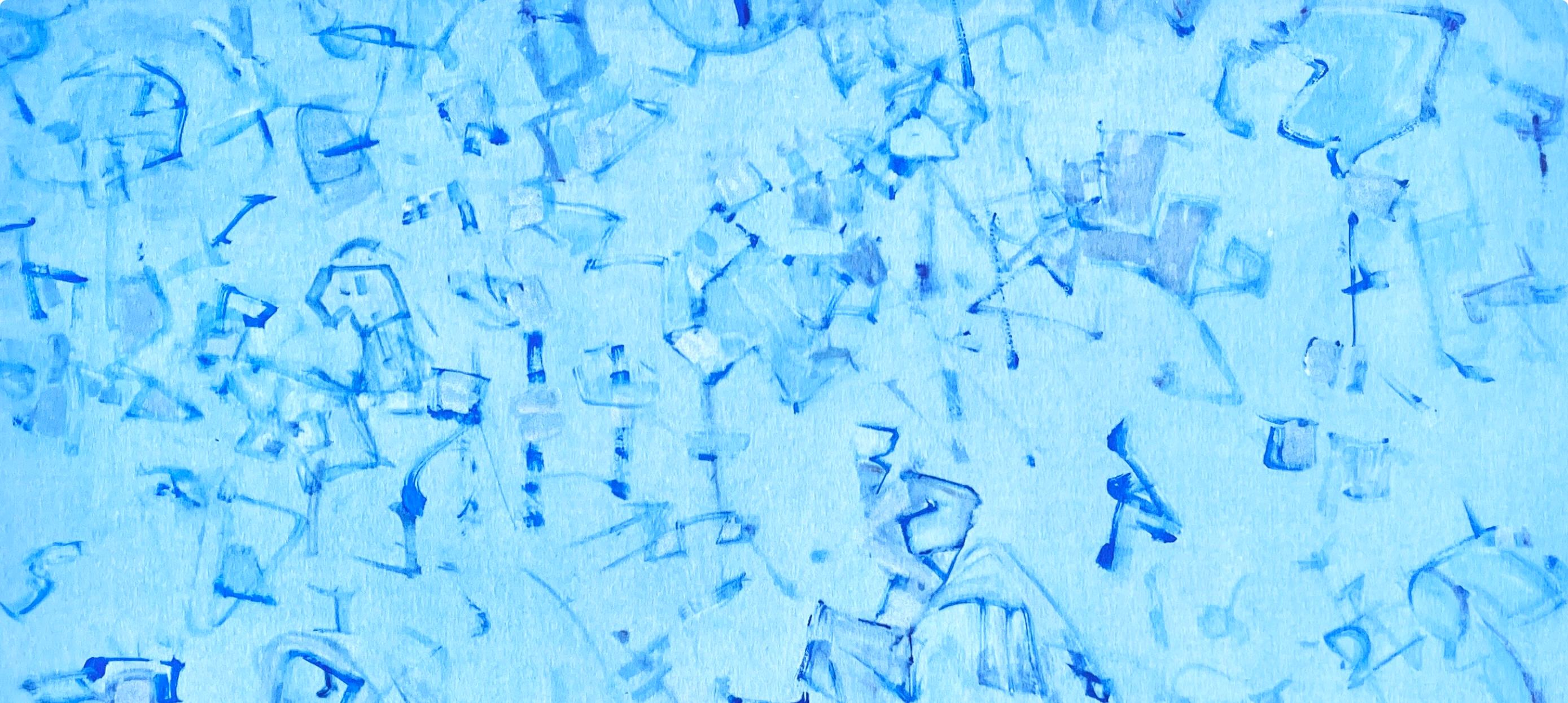 Tobey, Composition en bleu-gris (Mme T.), Peintres d'aujourd'hui (after) - Print by Mark Tobey