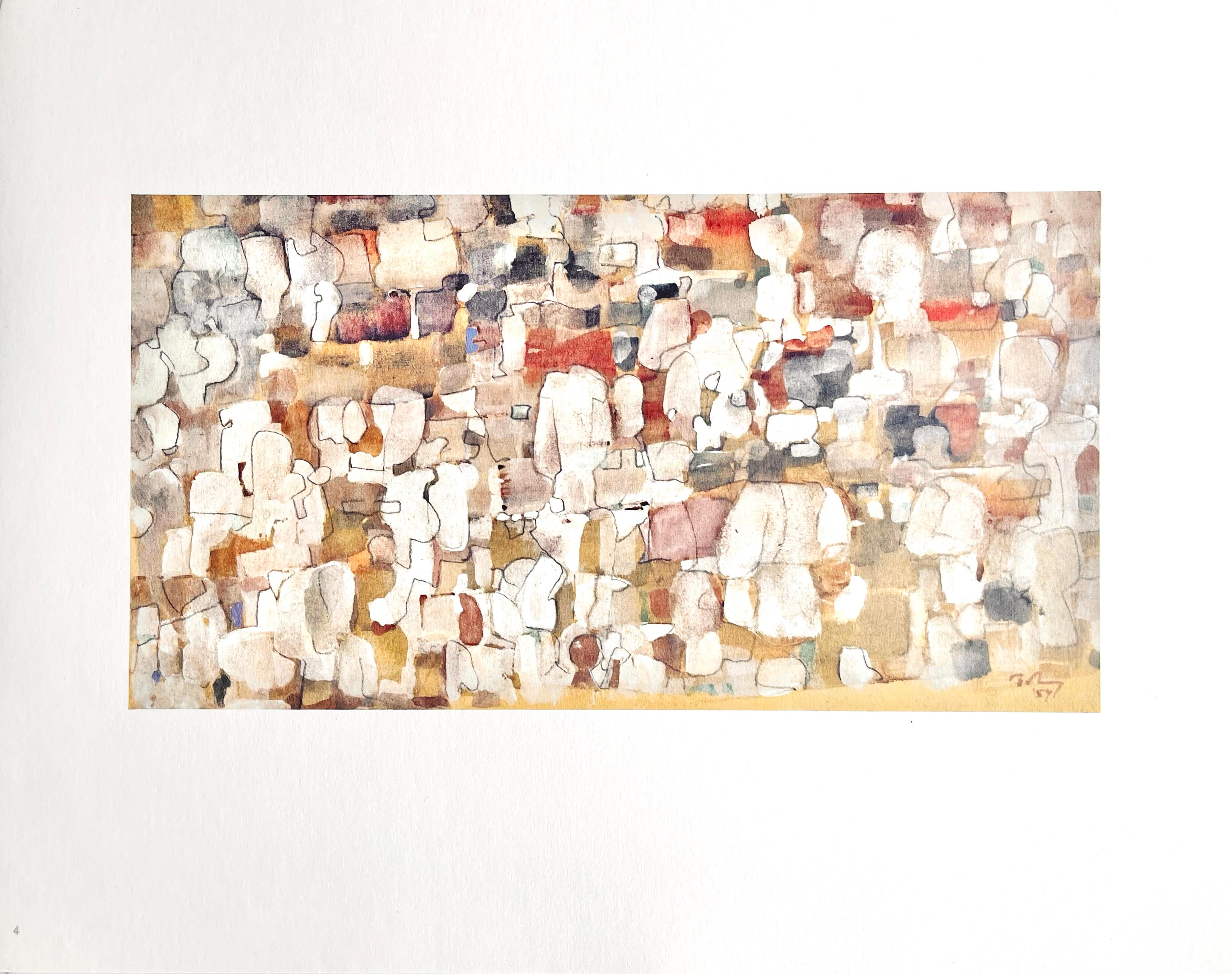 Tobey, Composition (Mme T.), Mark Tobey, Peintres d'aujourd'hui (after) For Sale 4