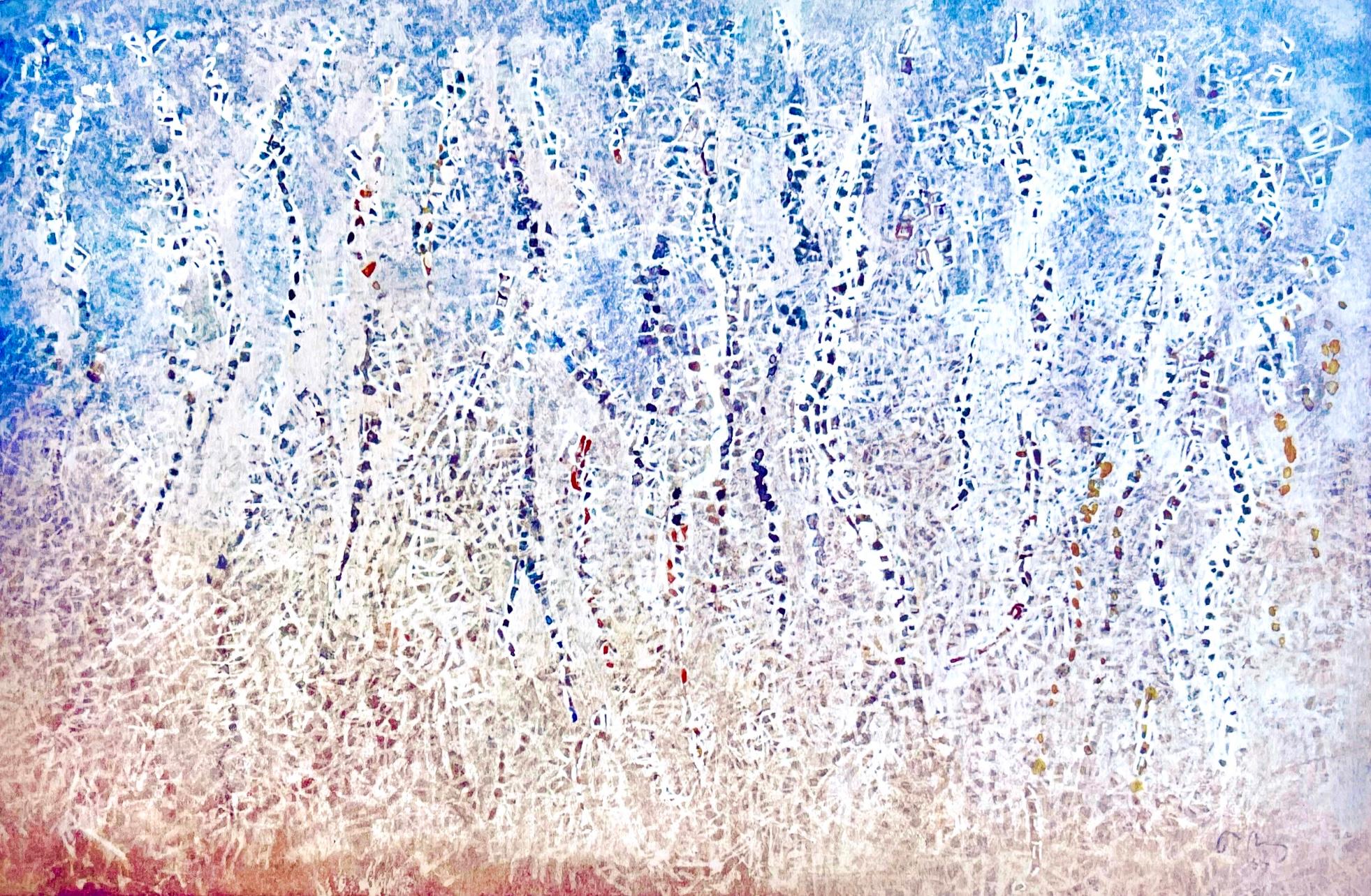 Héliogravure on vélin paper. Paper Size: 10.83 x 13.78 inches. Inscription: Signed in the plate and unnumbered, as issued. Notes: From the folio, Mark Tobey, Peintres d'aujourd'hui, 1961. Published by Fernand Hazan, Éditeur, Paris; rendered by