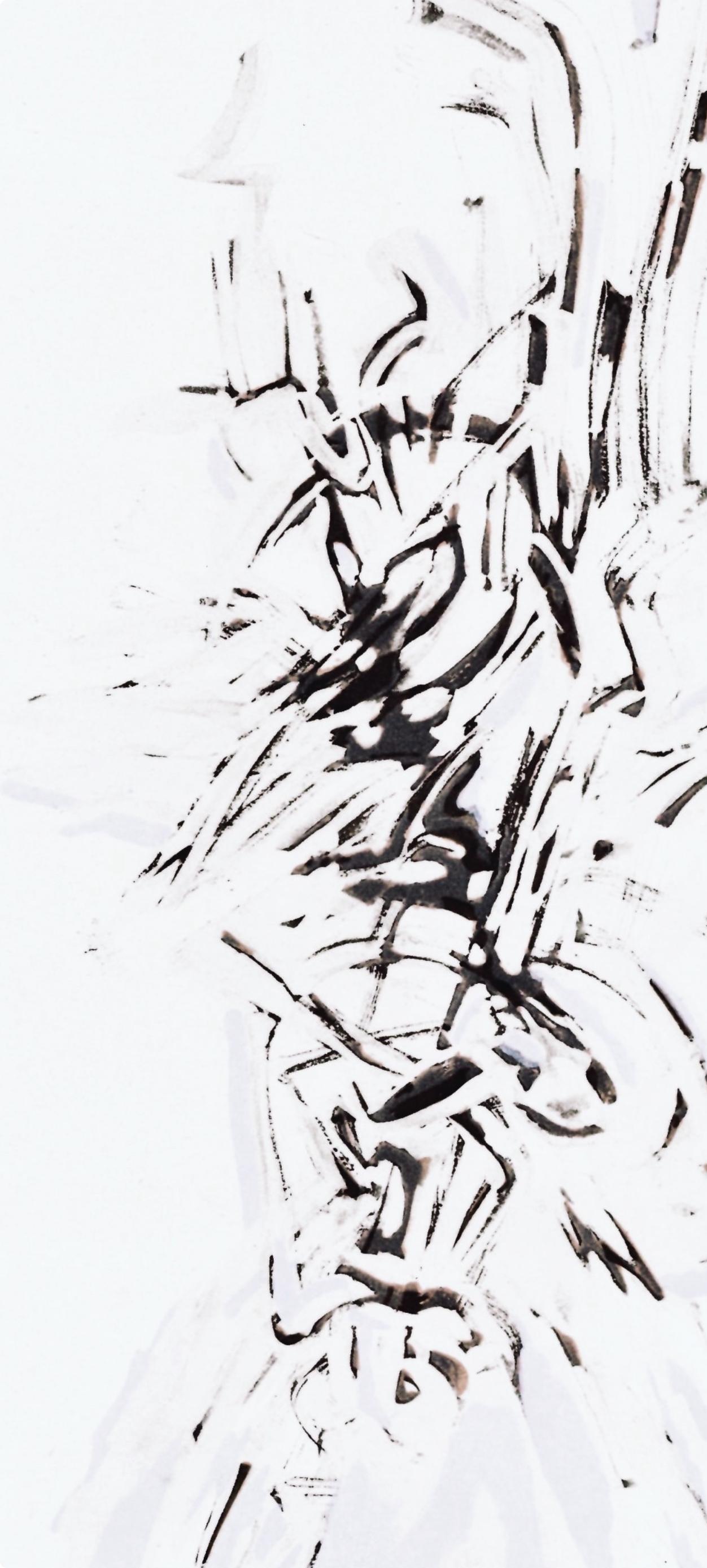 Totem, Sociedad Internacional de Arte del Siglo XX - Print Moderno de Mark Tobey