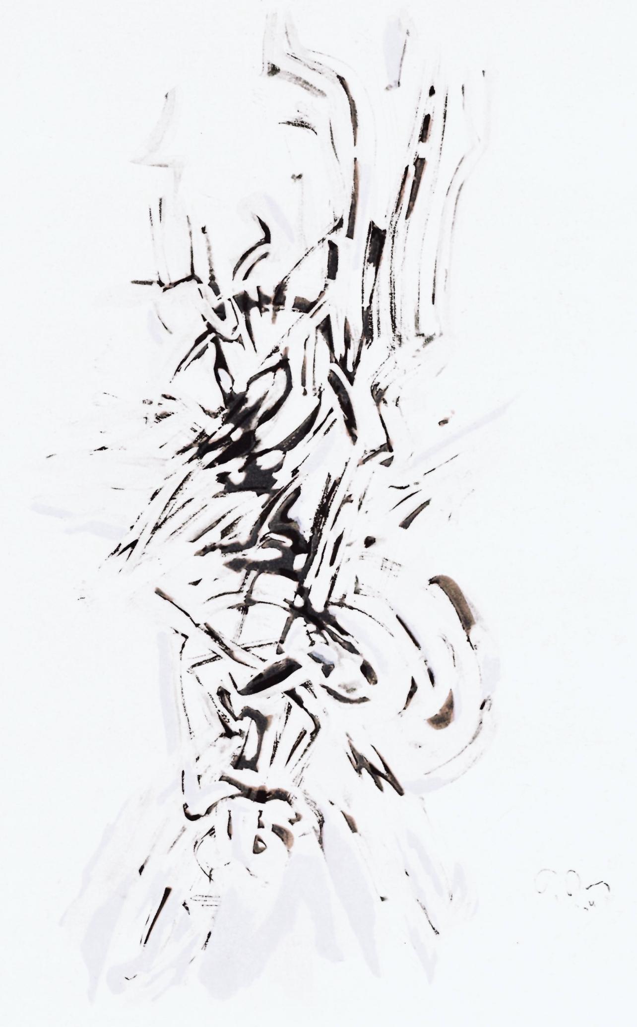 Abstract Print de Mark Tobey - Totem, Sociedad Internacional de Arte del Siglo XX