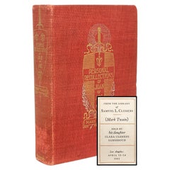 Mark Twain 'CLEMENS', Personal Recollections of Joan of Arc, HIS COPY, 1896