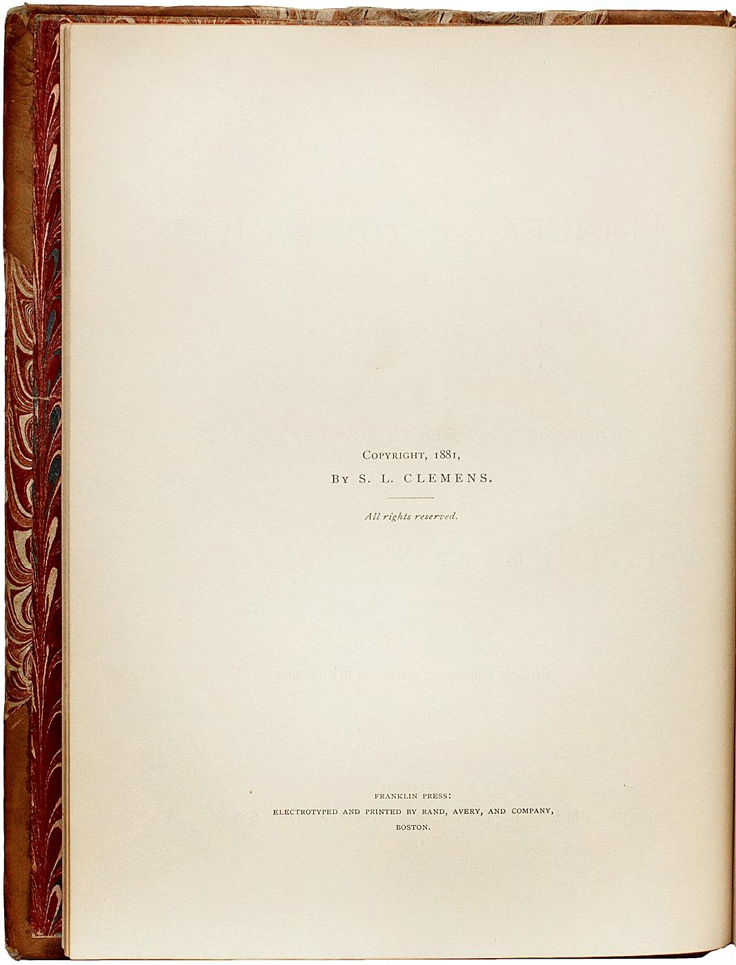 Fin du XIXe siècle Marquer TWAIN. The Prince and the Pauper. Première ÉDITION DE SÉCONDE DÉCLARATION - 1882 en vente