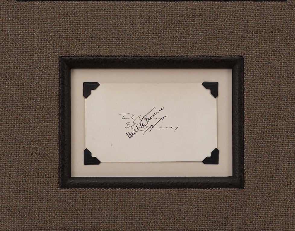 American Mark Twain Twice-Signed Card