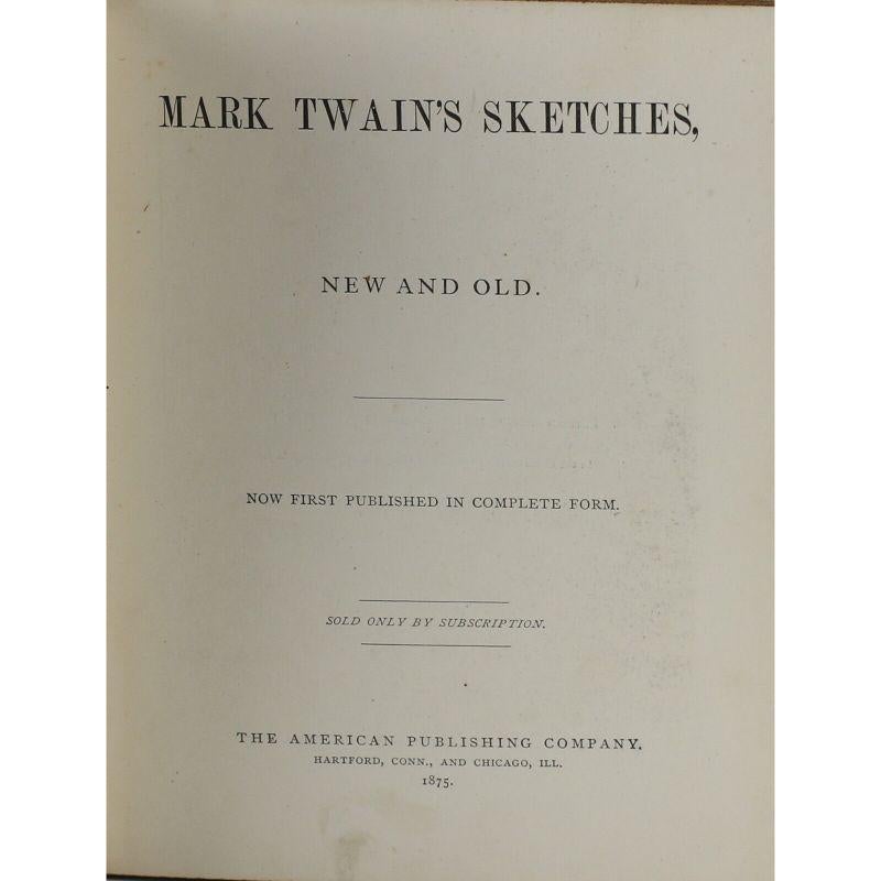 Les croquis de Mark Twain, neufs et anciens par Mark Twain (début de l'édition 1875) en vente 2