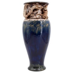 Mark V. Marshall Doulton Lambeth Art Nouveau/Gothic Revival Vase