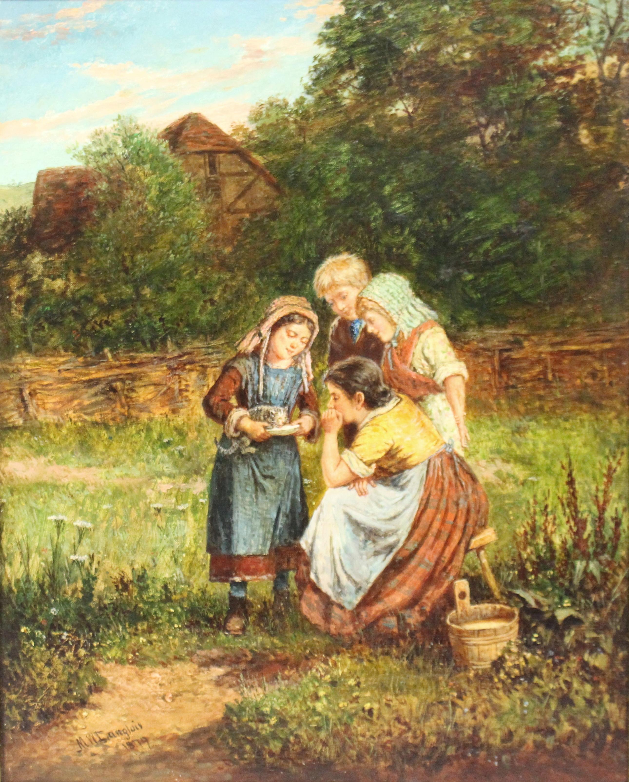 Mark William Langlois (British, 1848–1924) Oil on Canvas (Europäisch) im Angebot