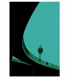 Vintage 20th Century Abstract Photography Mark York Flyover Dusseldorf Germany Print