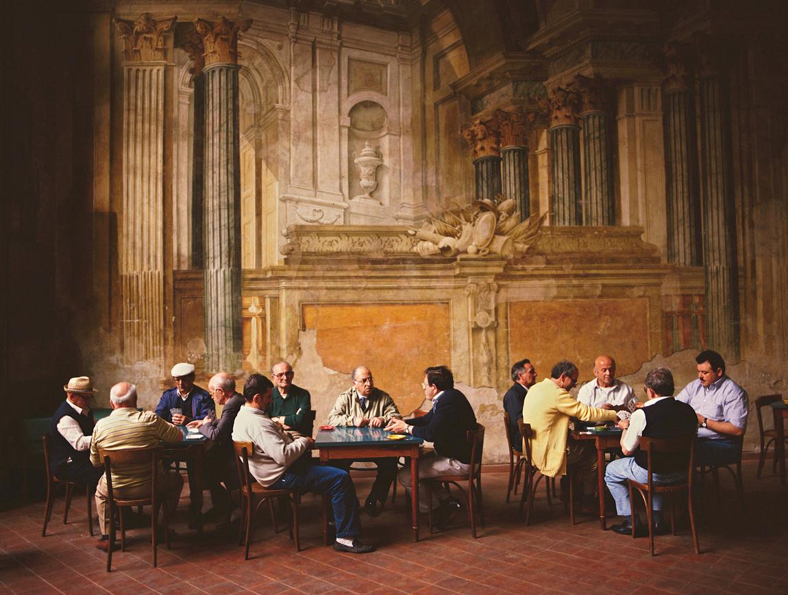 Mark York Color Photograph - The Card Players, Sedile Dominova.