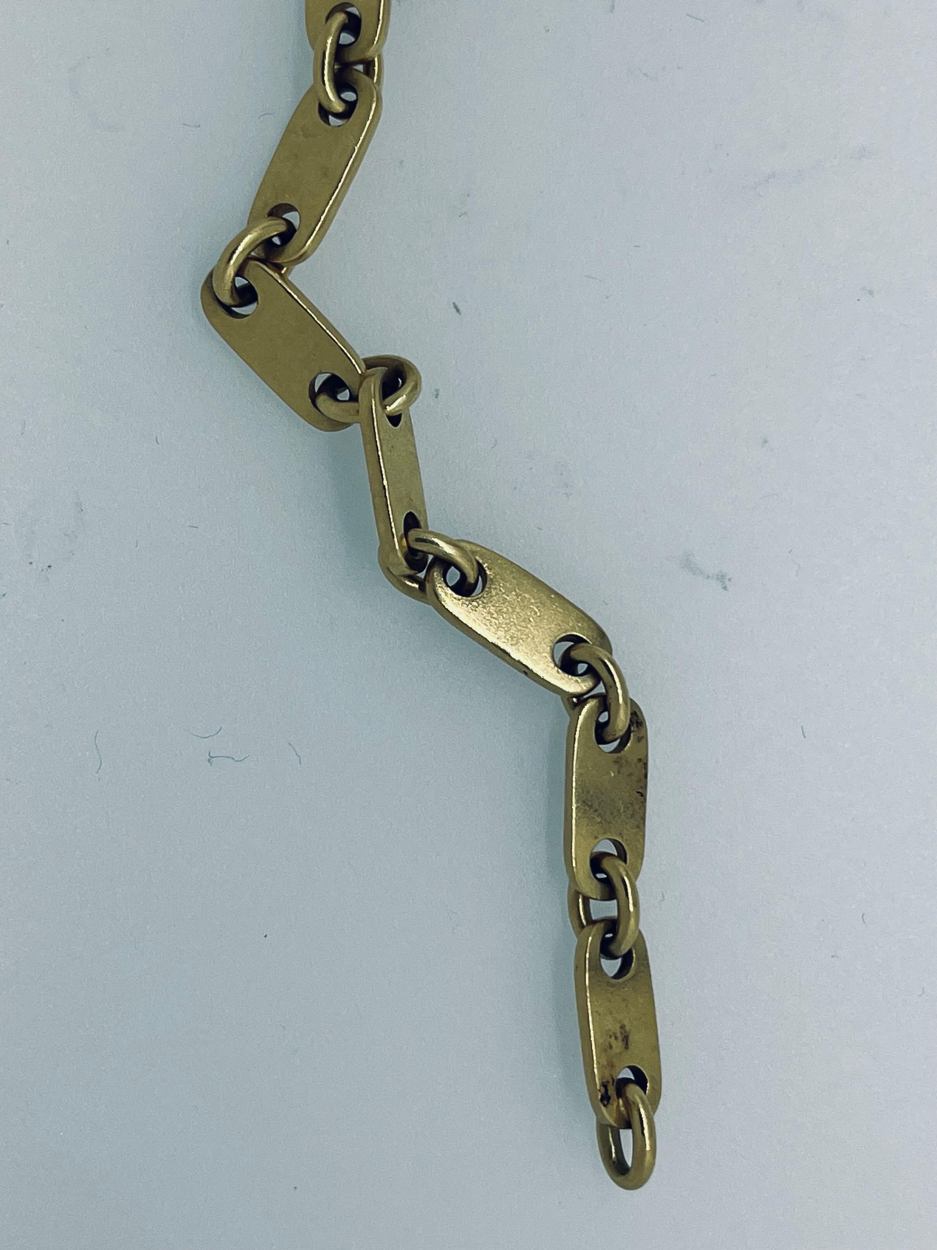 Bracelet à chaîne italienne vintage en or 18 carats marqué, c. 1980 en vente 3