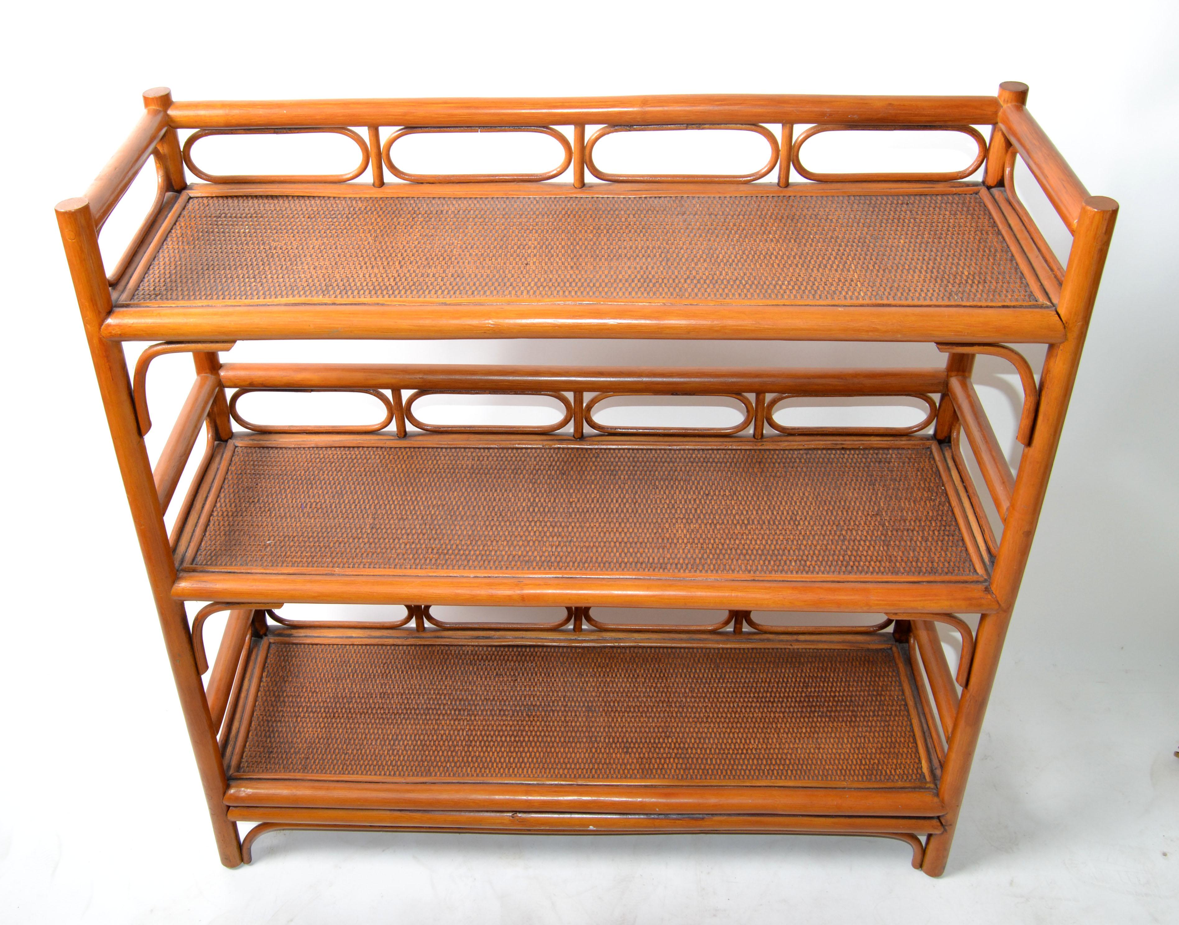 wicker storage shelves