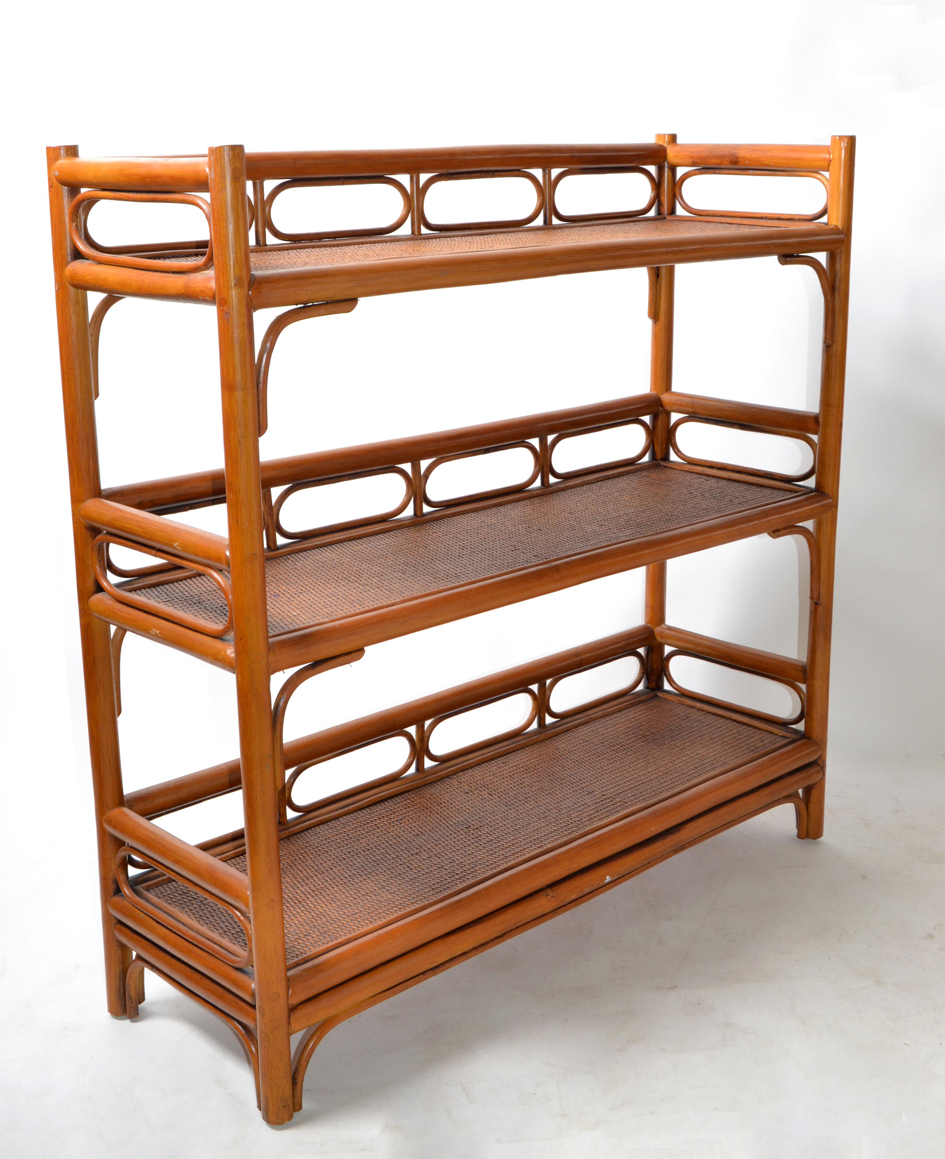 rattan storage shelf