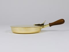 Marked Carl Aubock Butler Brass Ashtray with Lid and Handle, Vienna, 1950s