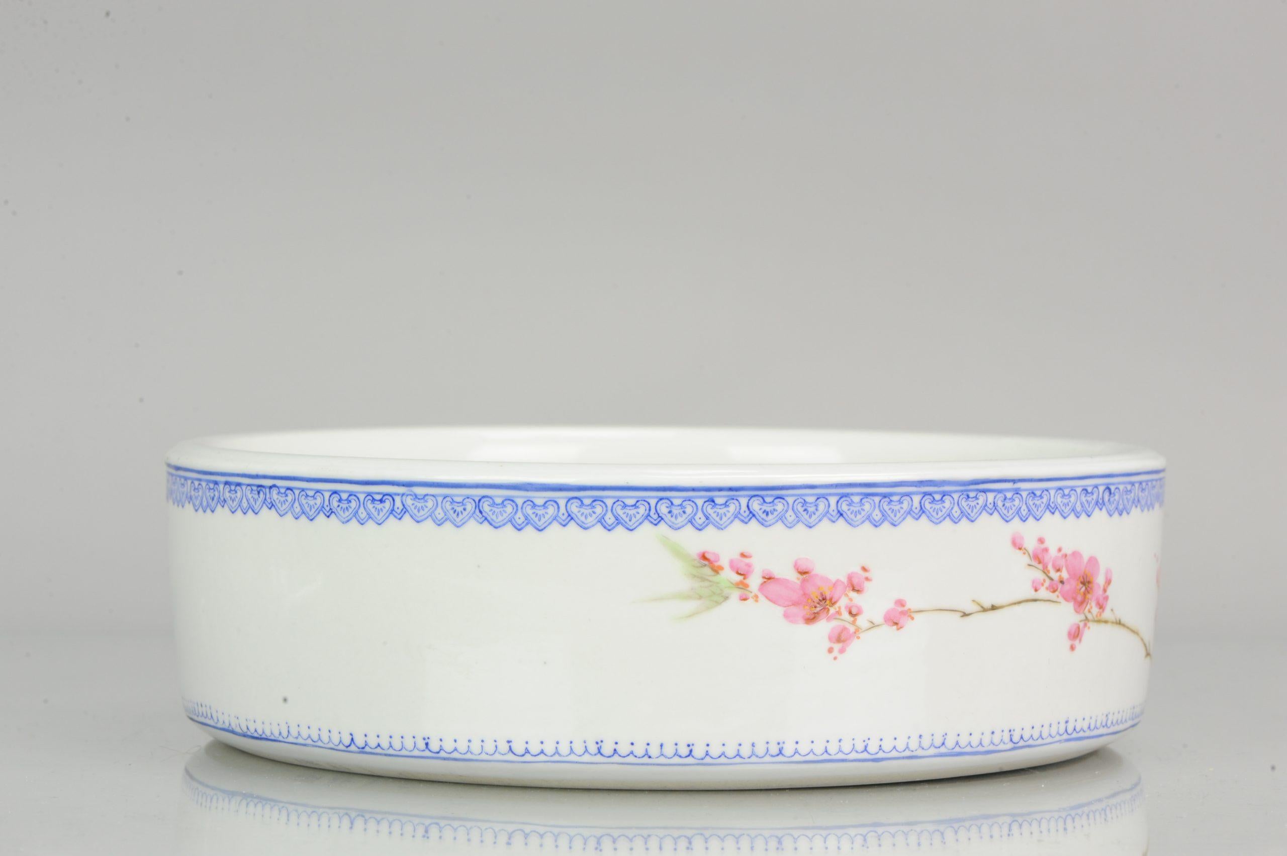 Marked Chinese Porcelain 1970s-1980s ProC Brush Washer Marked Landscape For Sale 3