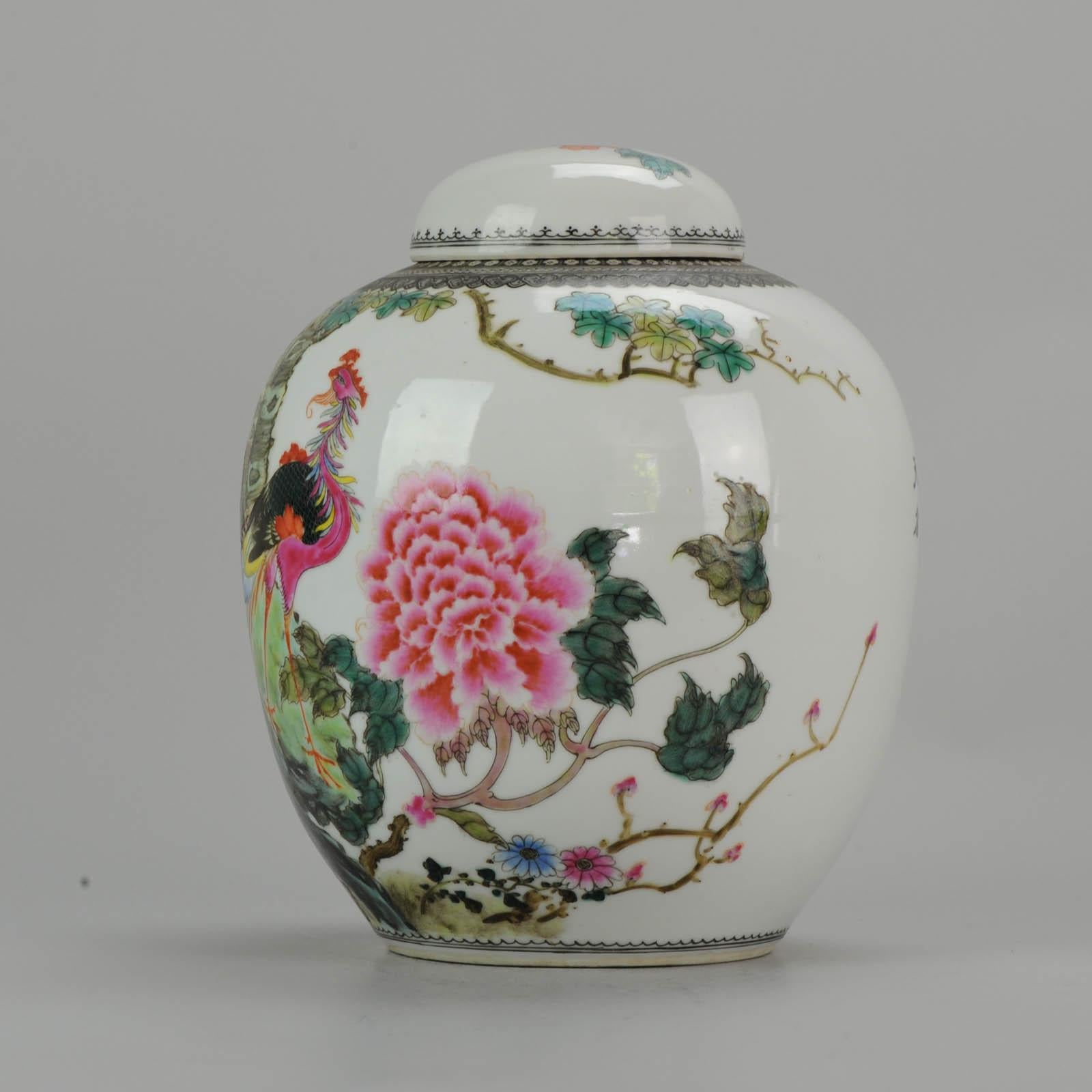 Very nicely decorated vase/jar with a scene of fenghuang in a landscape.

 

8-7-19-8-9

 
Condition
Overall Condition; Perfect. Size: approx. 300mm

Period
20th century PRoC (1949 - now)