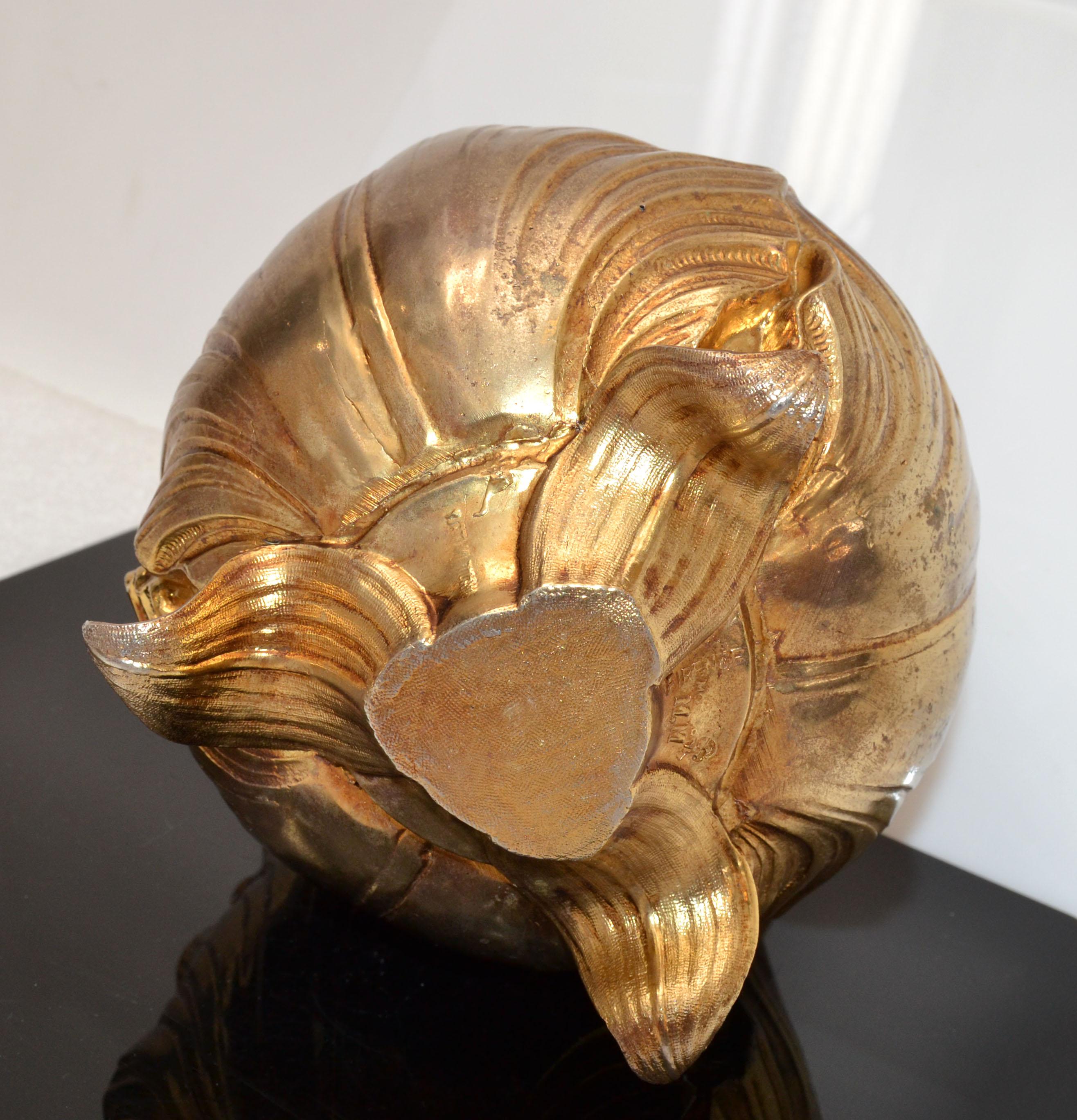 Aluminum Marked Gold Plate Artichoke Mauro Manetti Ice Bucket Mid-Century Modern Italy