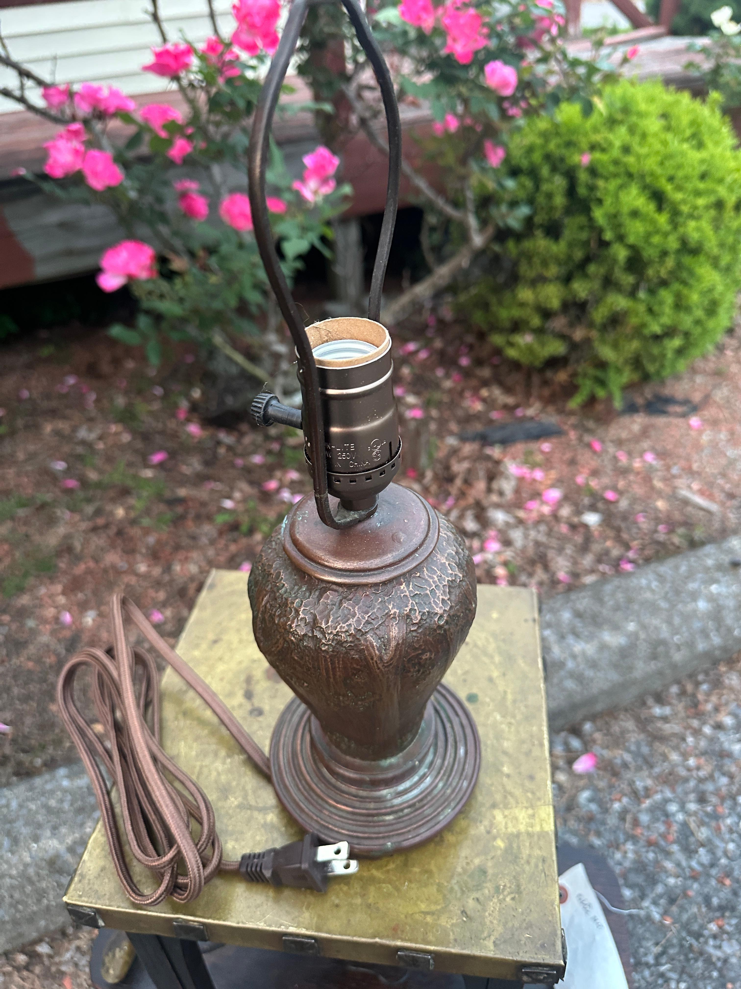 American Marked Handel Table Lamp Base- W7857 For Sale