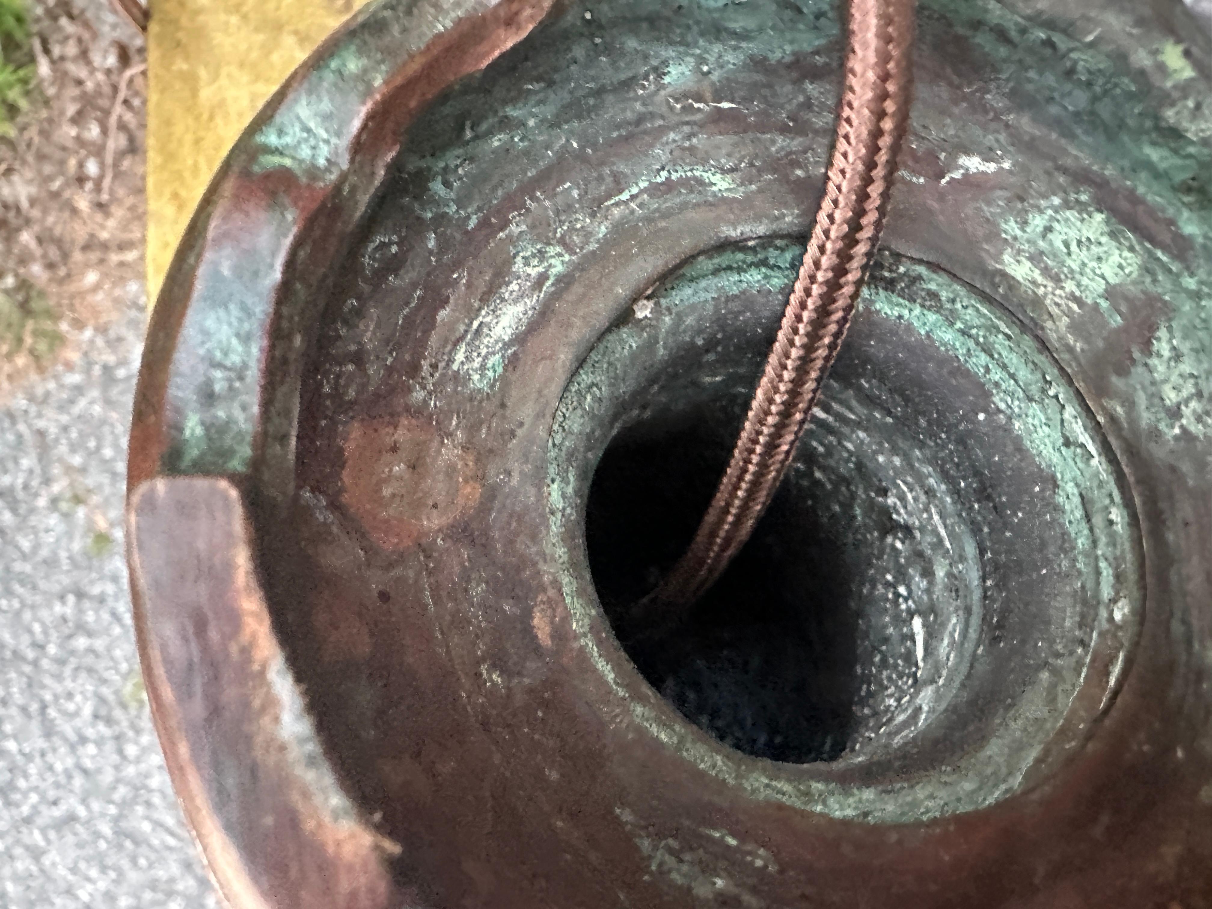 Copper Marked Handel Table Lamp Base- W7857 For Sale