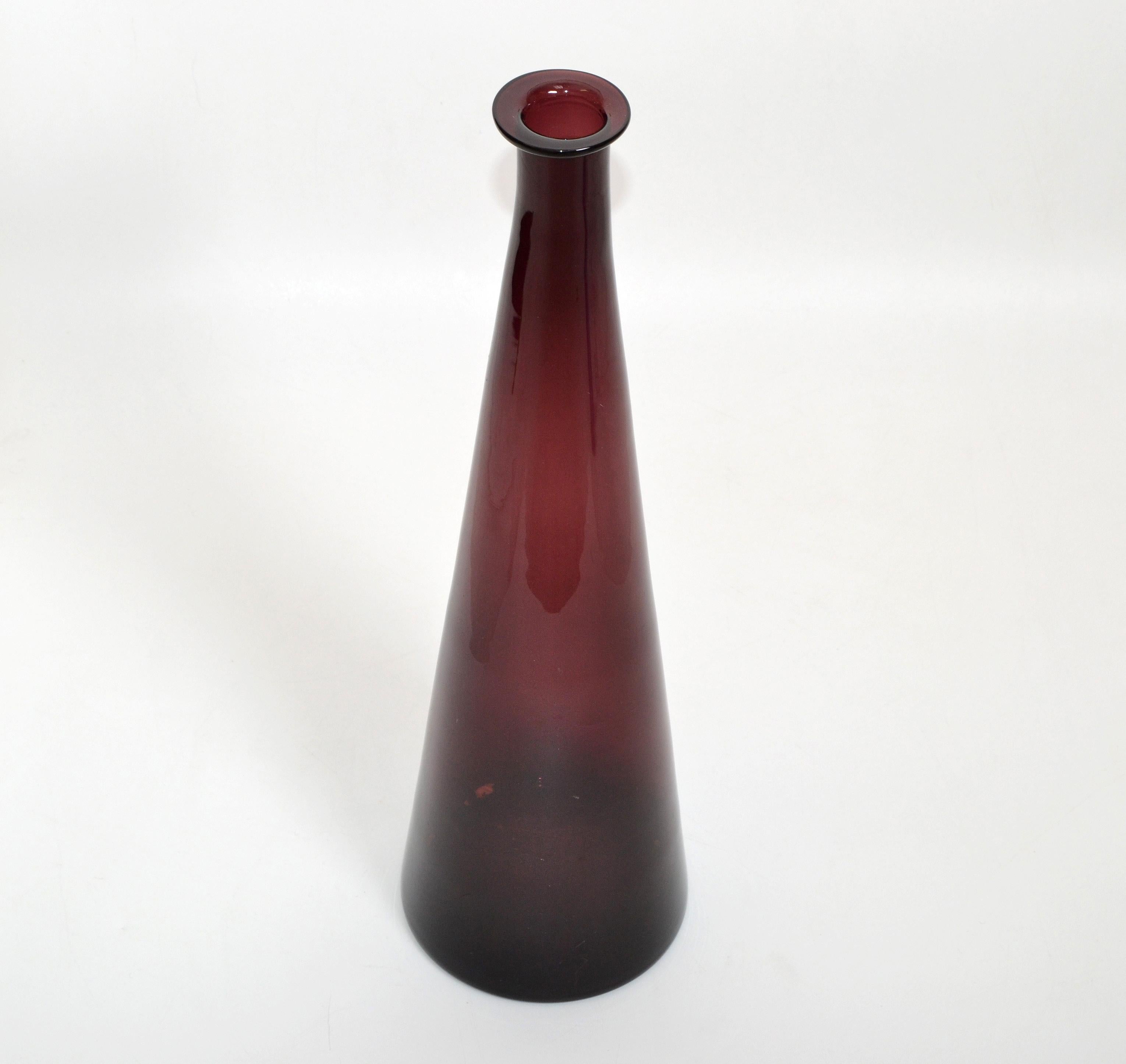 mid century modern glass vase