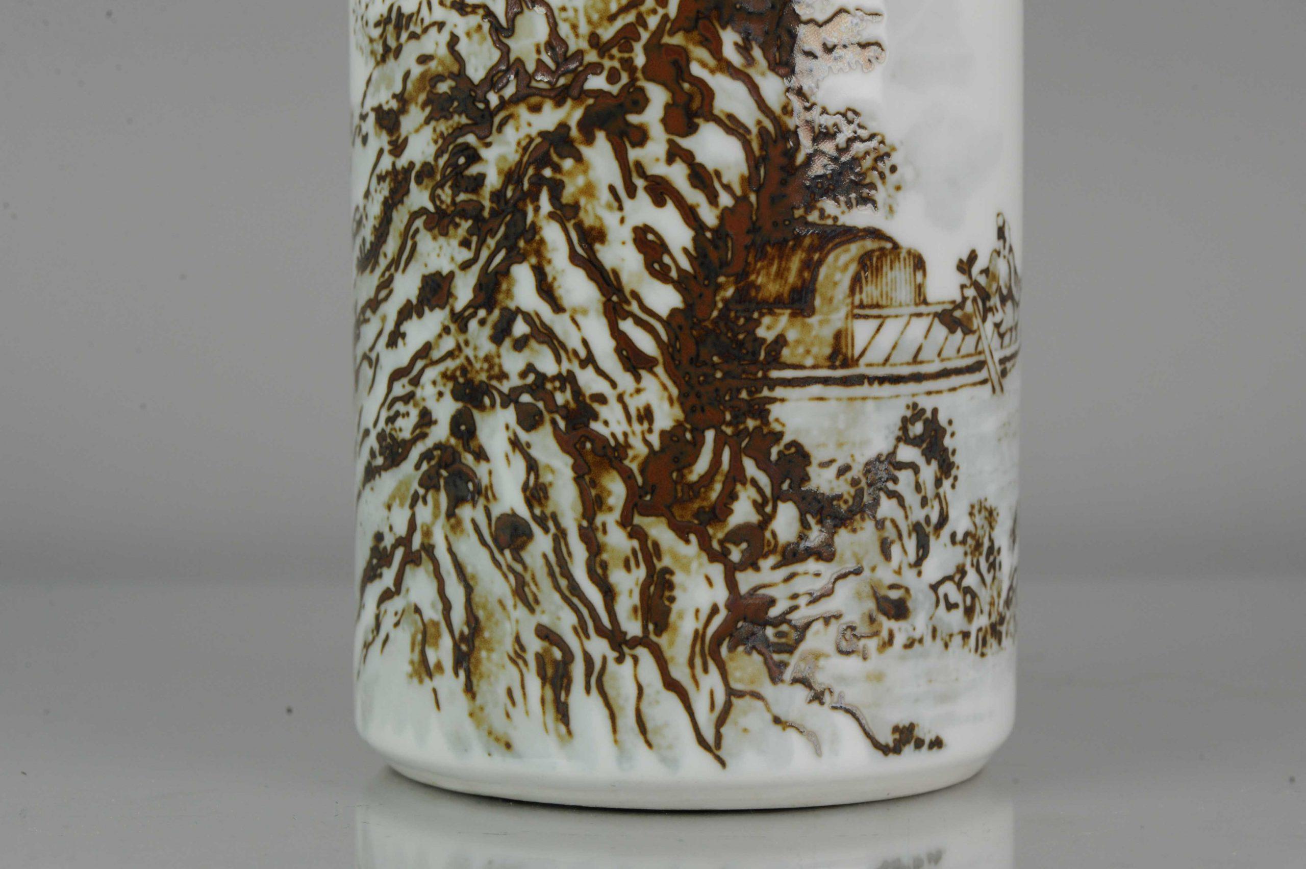 Marked On Base Chinese porcelain 20th century. ProC Vase Marked Undergla For Sale 5