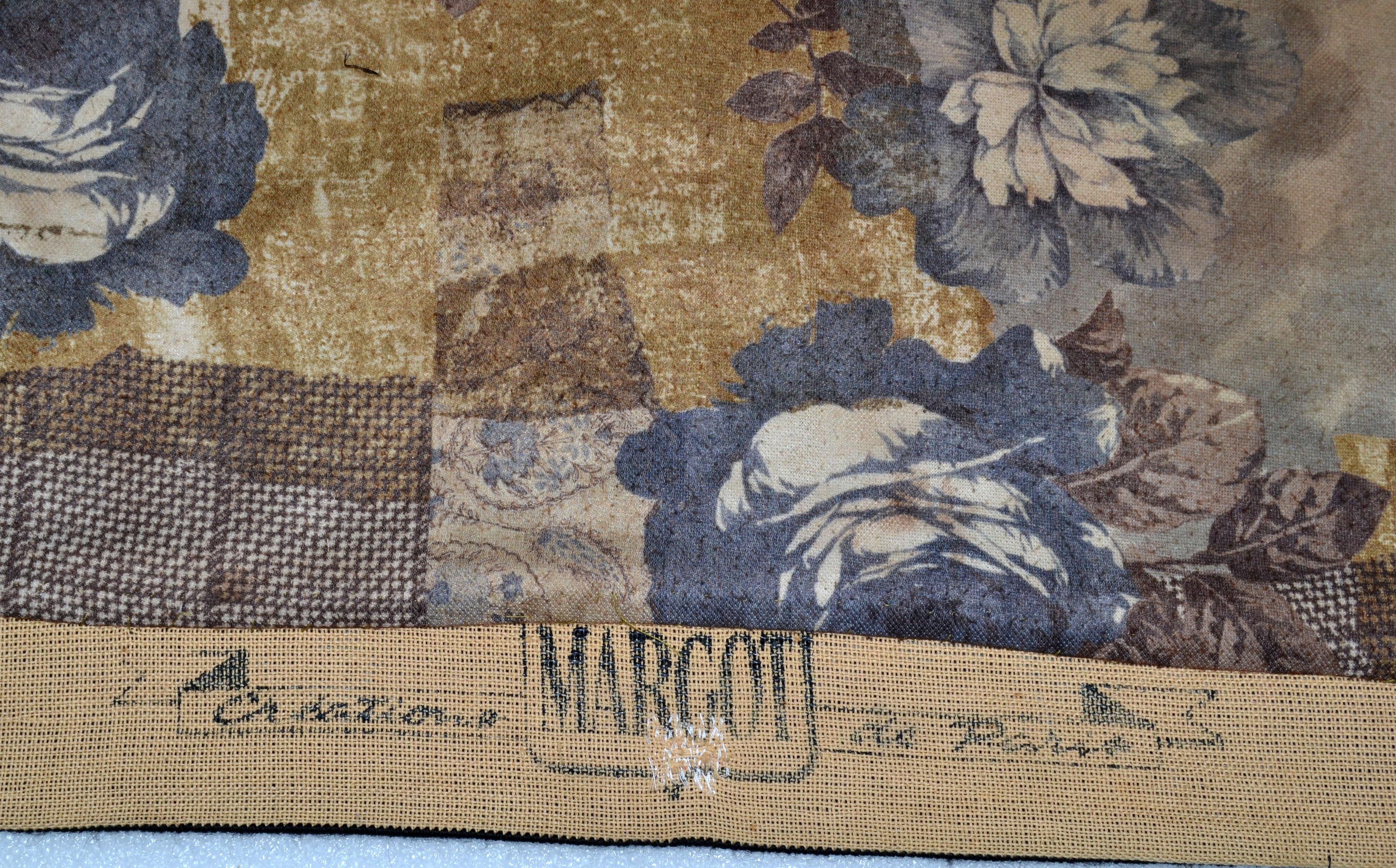 Marked Original Elbe Handcrafted Wool French Tapestry Maison Margot, Paris, 1940 1