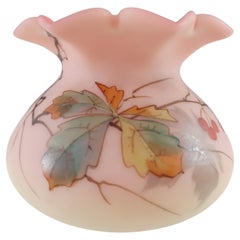MARKED Thomas Webb Victorian Burmese Uranium Glass Vase