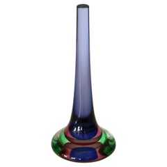 Marked Vetreria Artistica Oball Murano Art Glass Multi-Color Paperweight Italy