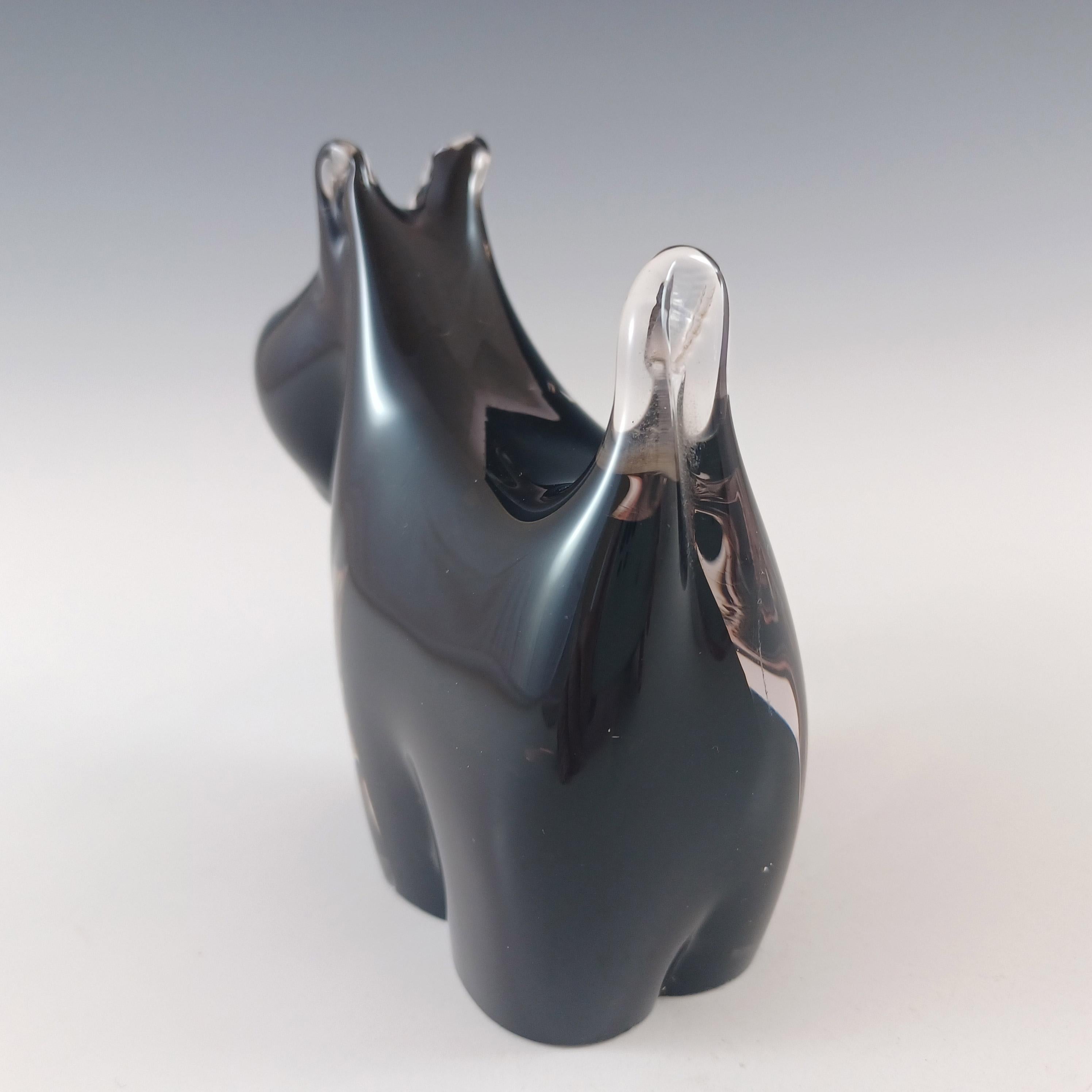 MARQUÉ Presse-papier en verre noir Wedgwood Scottie Dog / Terrier SG418 Bon état - En vente à Bolton, GB