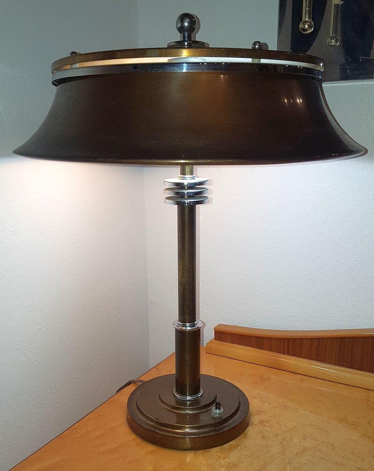 Markel Machine Age Table Lamp, Buffalo New York For Sale at 1stdibs
