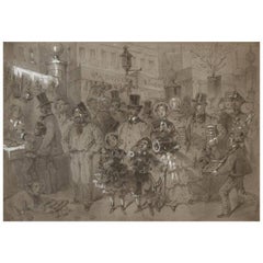 Market Scene in Paris by Egron Sillif Lundgren