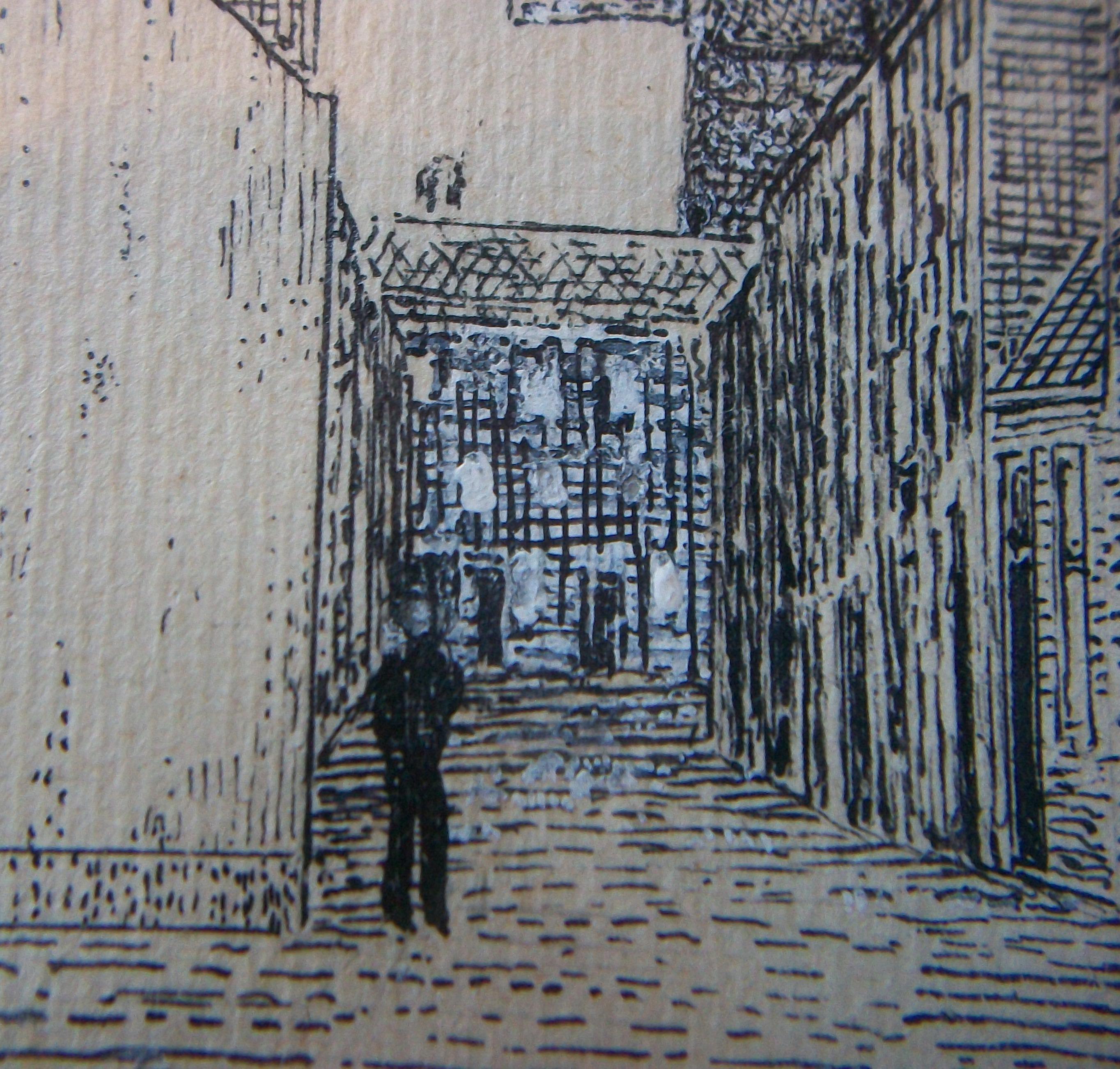 Market Square in Wijk bij Duurstede - Lithograph in Water Gilt Frame - C. 1940 For Sale 9