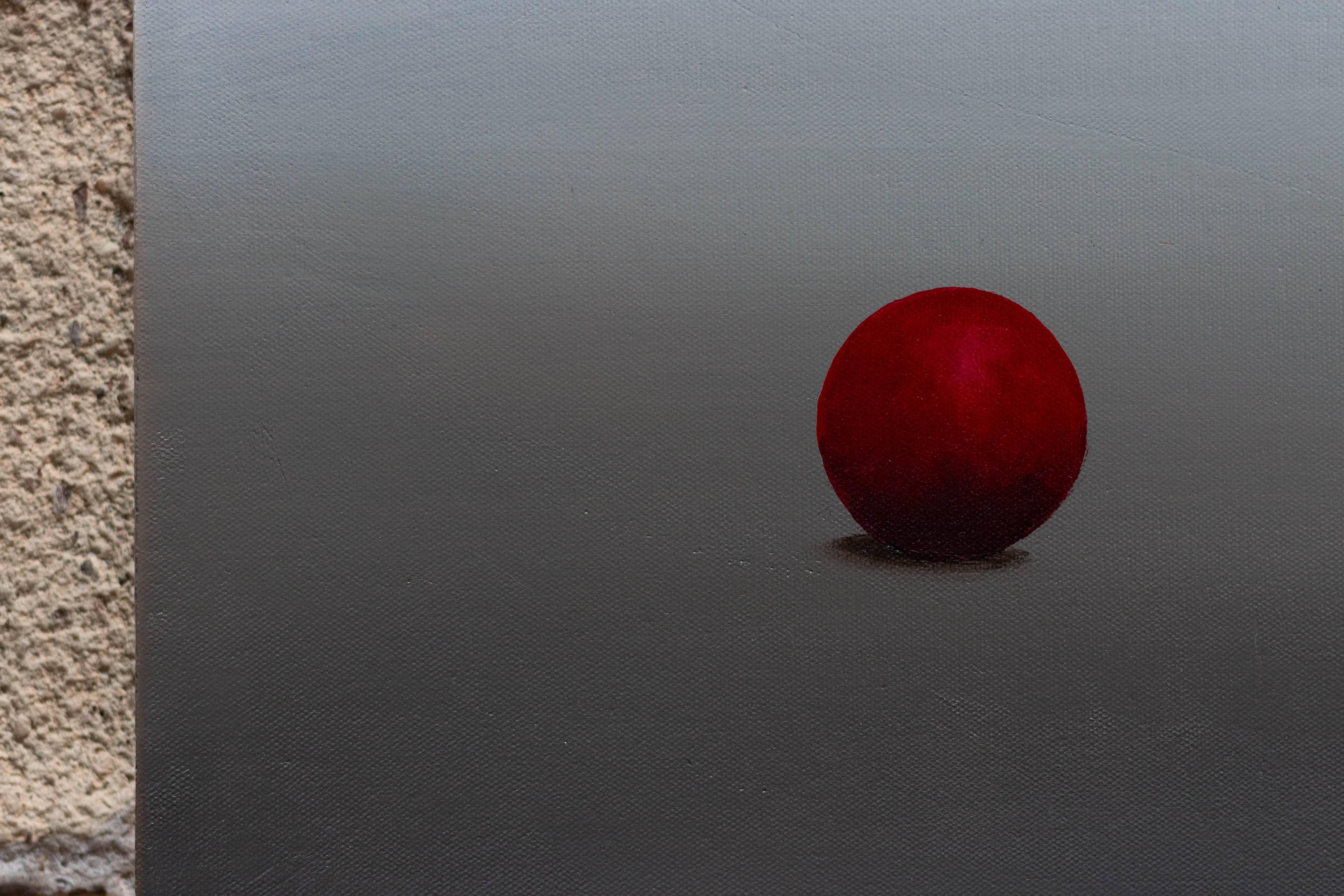 Stillness/Red - Painting by Marketa Sivek