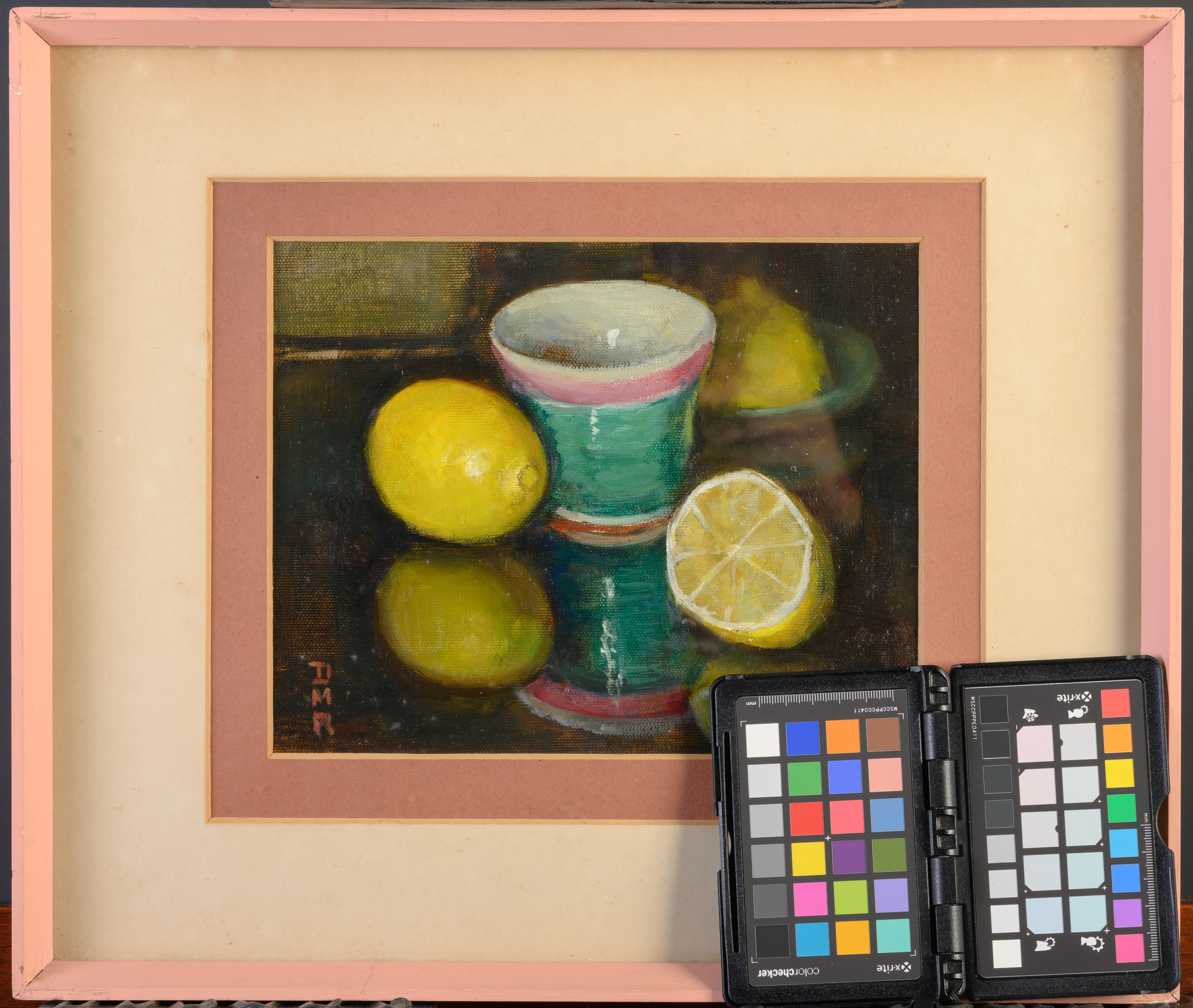 Still Life with lemons - Painting by Markey Robinson