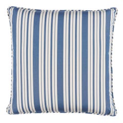 Markie Stripe Pillow in Indigo 22 x 22"