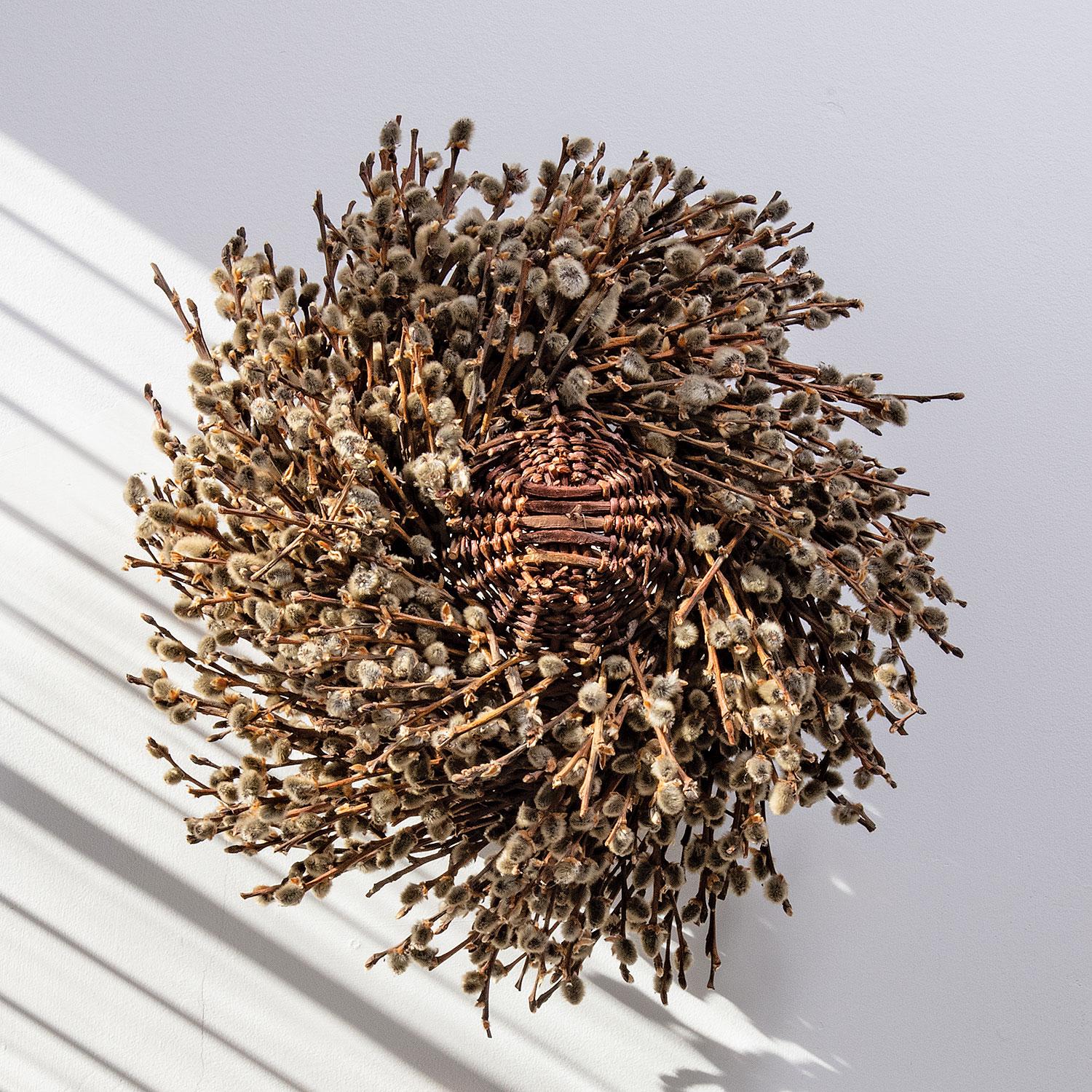 Kosonen's Pussy Willow X can be displayed on a surface as a vessel, or be mounted as a wall sculpture.

Wood was integral to the artistic practice of the late Markku Kosonen of Finland. An important aspect of his work was the ability to express