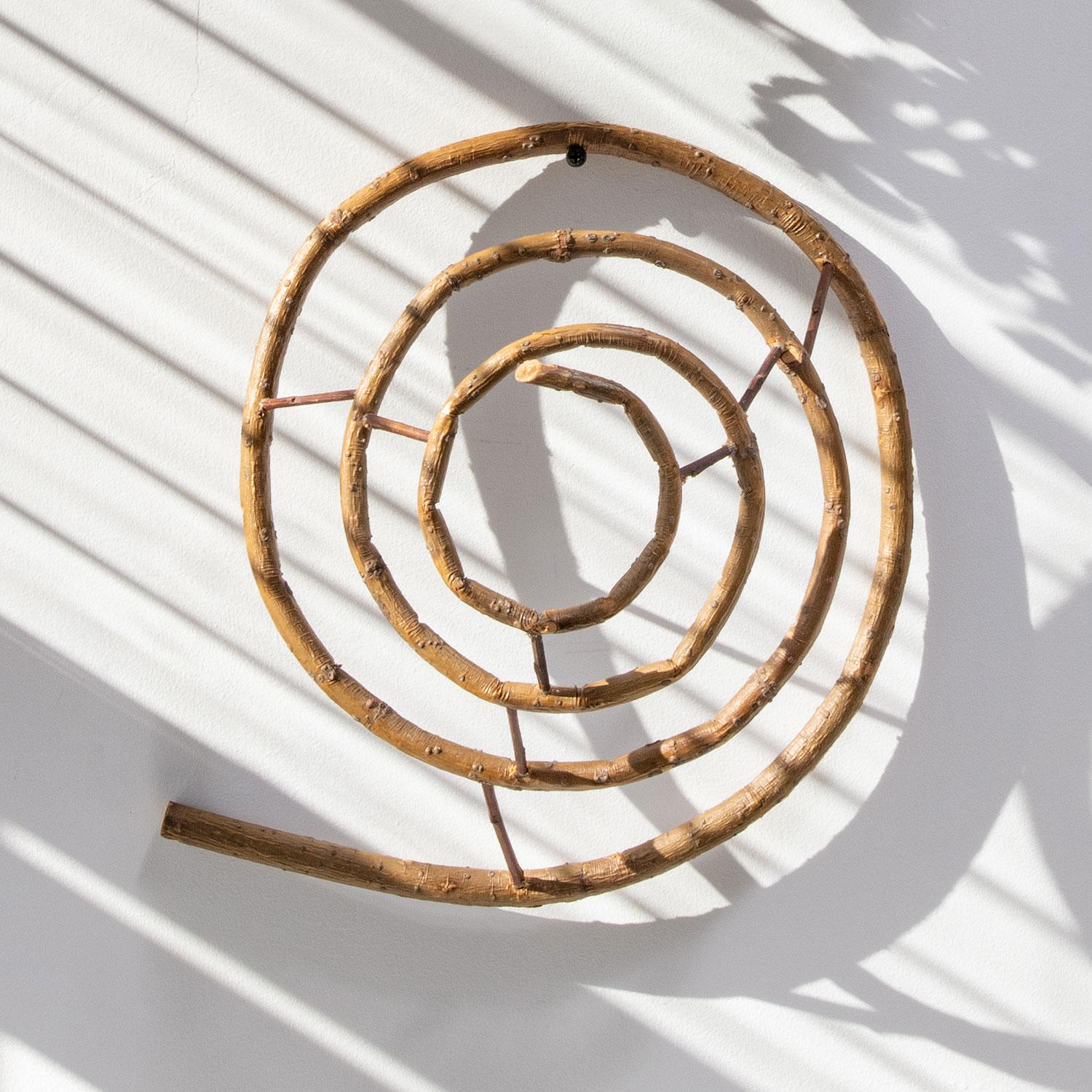 copper spiral sculpture