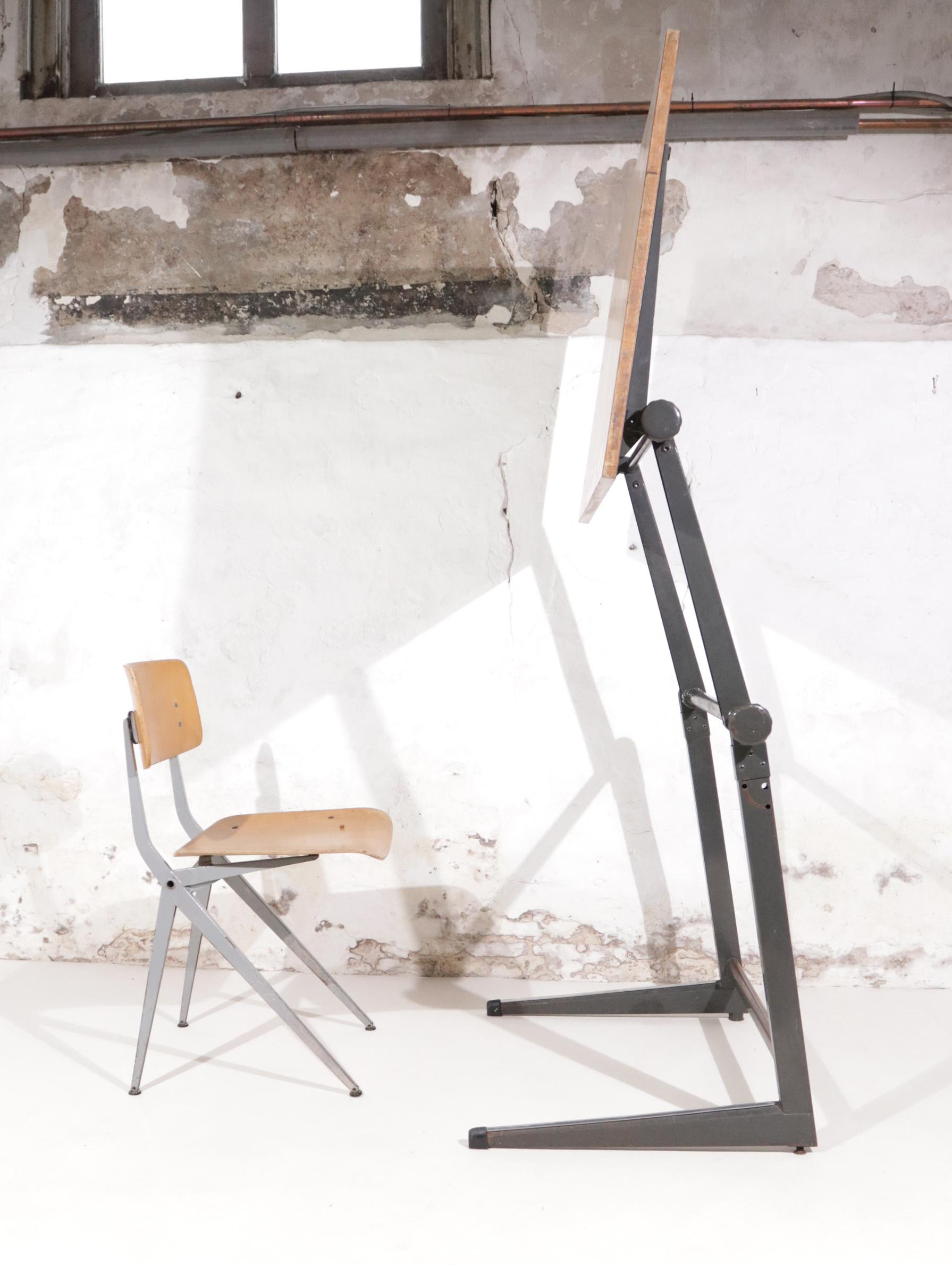 Industriel Table et chaise d'architecte Marko, design néerlandais, 1960