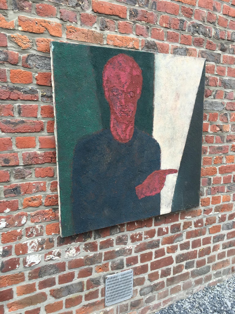 Marko Milovanovic (1965) SelfPortrait Red and Green, Dated 1991 For