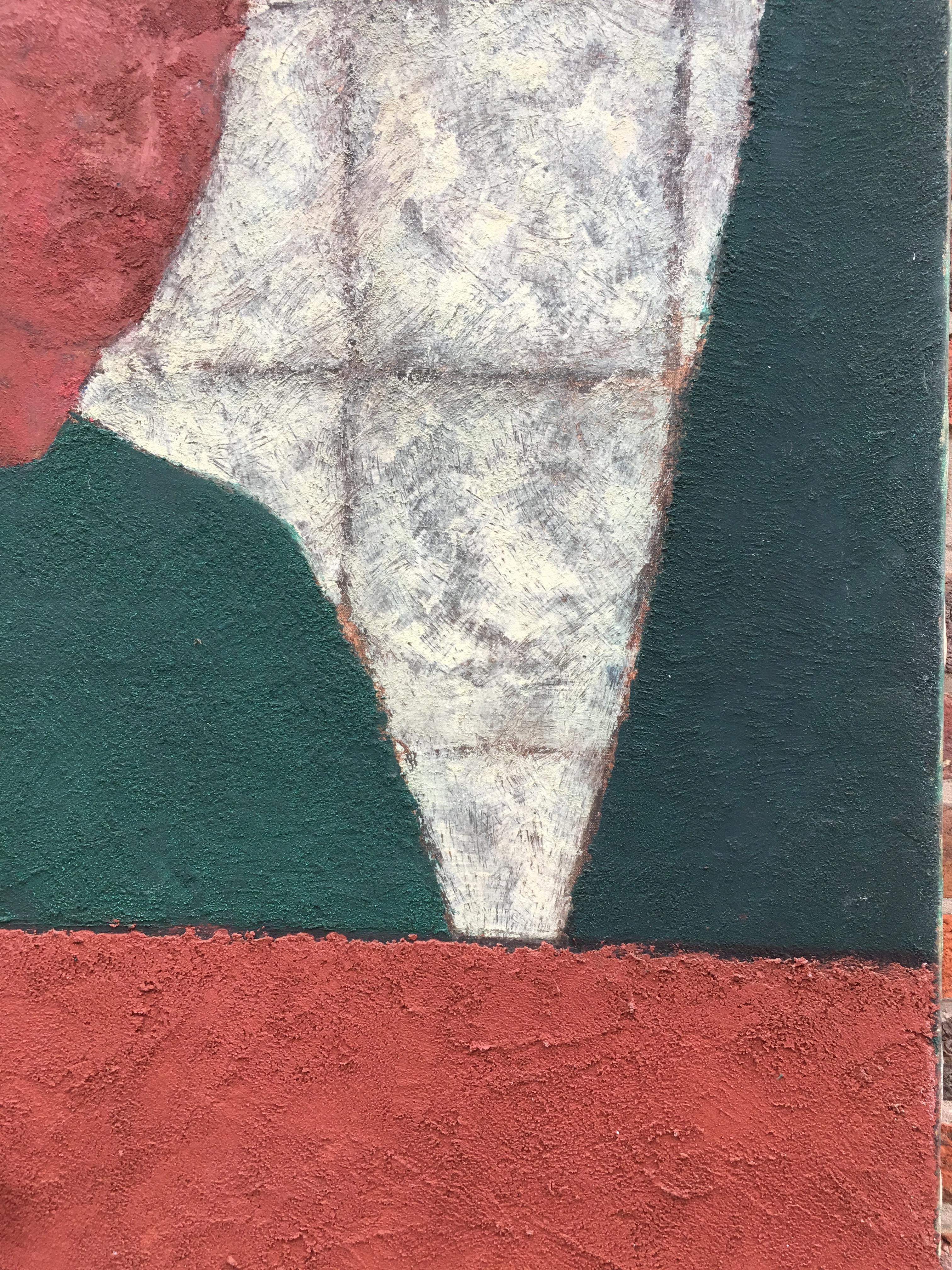 Marko Milovanovic - Self-Portrait rouge et vert, daté de 1991 en vente 1