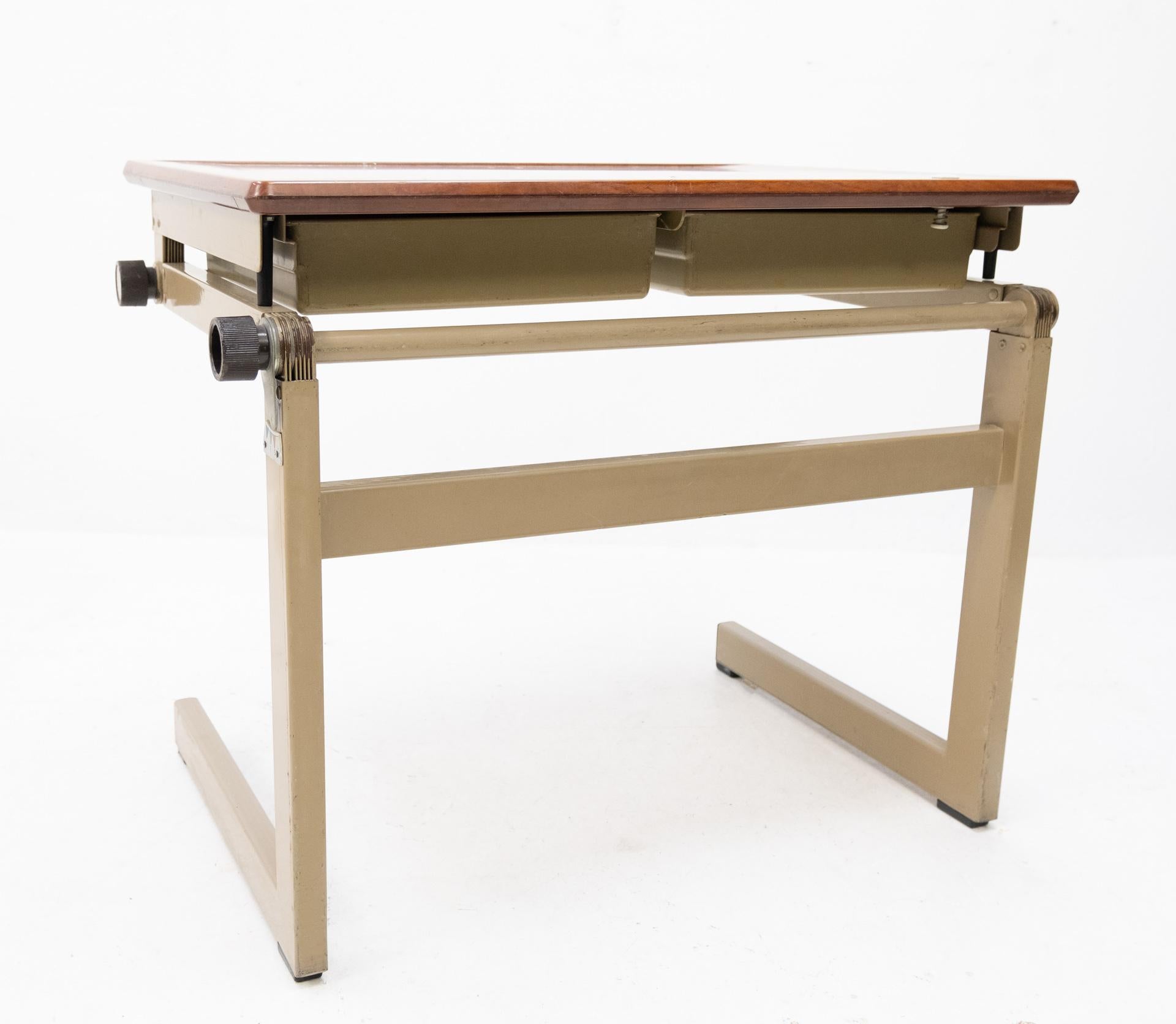 Marko Small Industrial Drawing Table, Holland, 1960s In Good Condition In Den Haag, NL