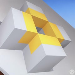 Peinture Op Art originale Horizon