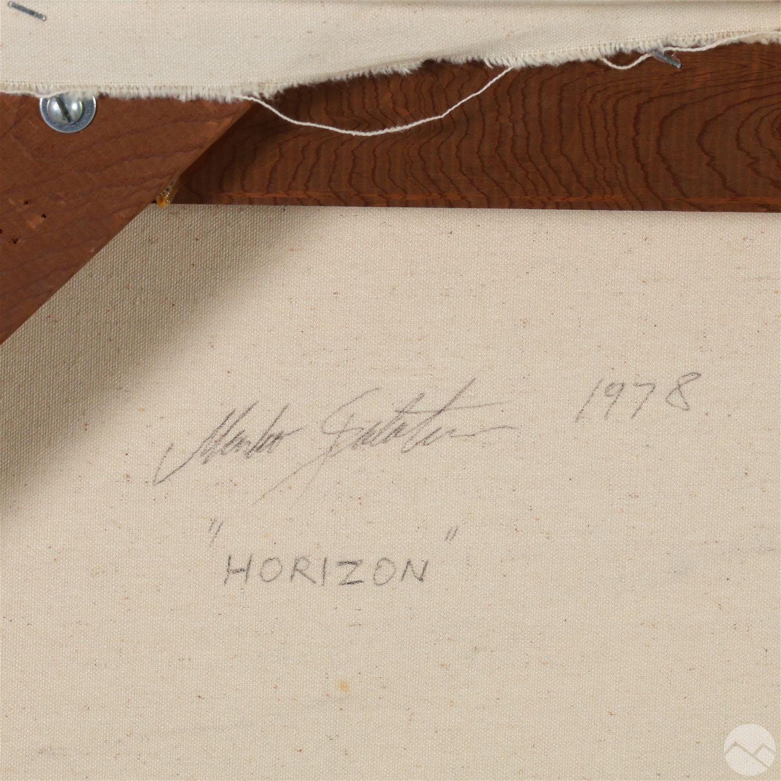 Horizon Original Op Art Painting For Sale 3