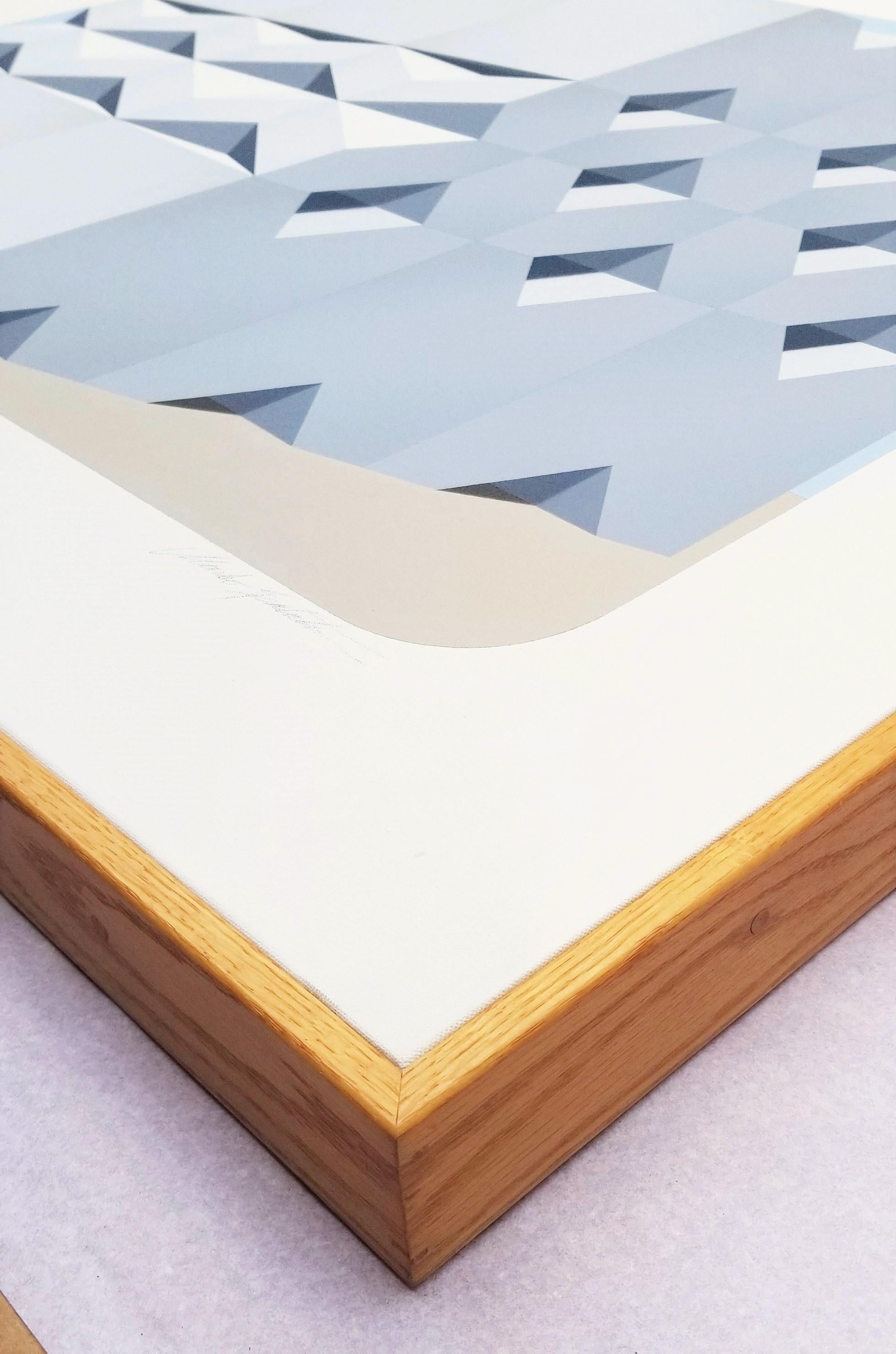 Mitla /// Marko Spalatin Abstracto Geométrico Surrealista Op Art Pintura Minimalista en venta 14