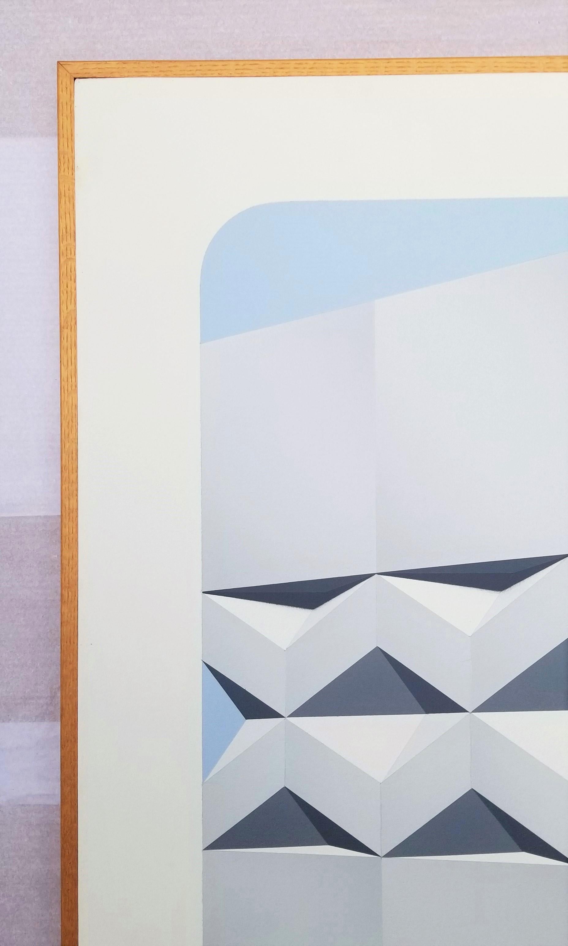 Mitla /// Marko Spalatin Abstracto Geométrico Surrealista Op Art Pintura Minimalista en venta 4