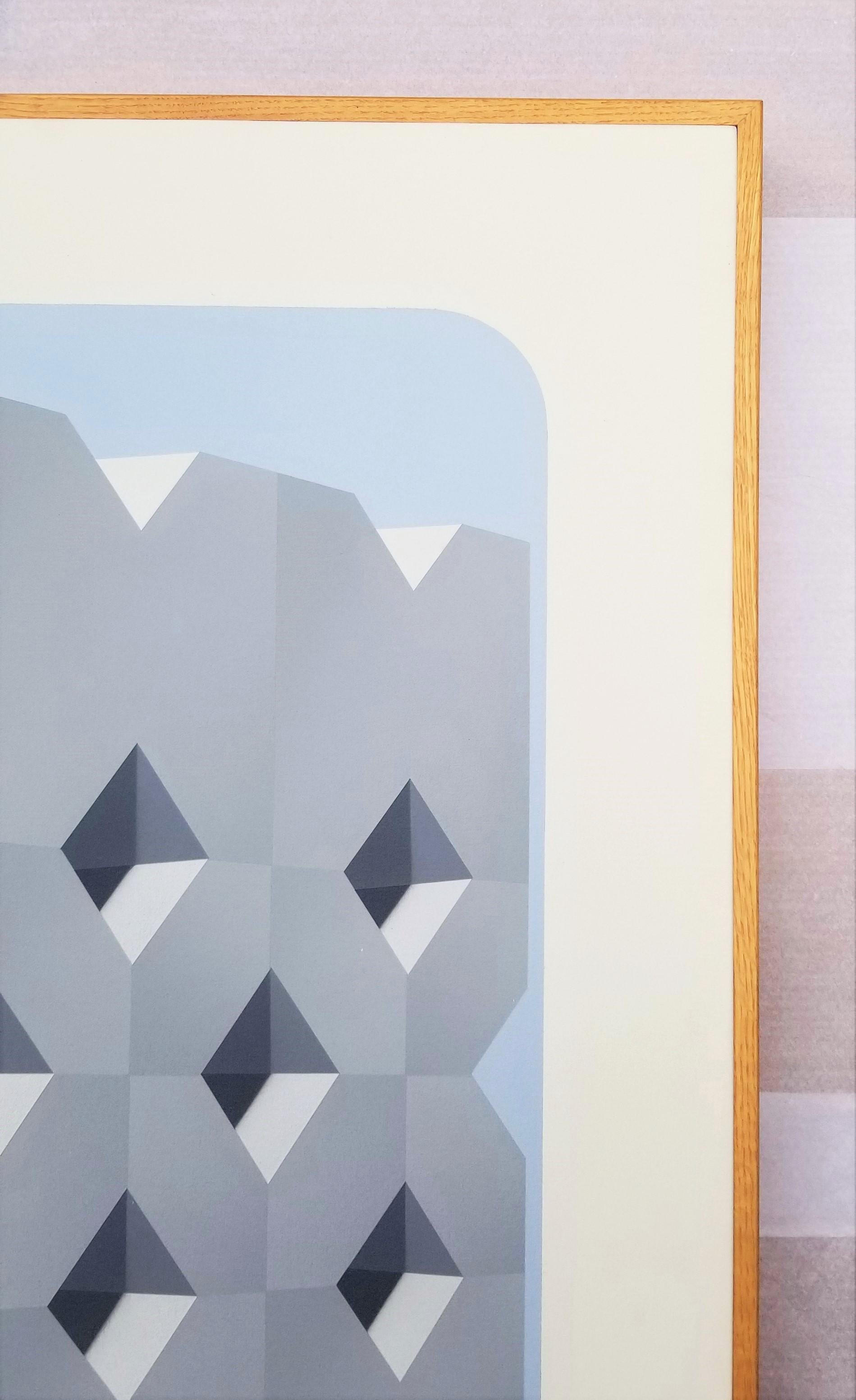 Mitla /// Marko Spalatin Abstracto Geométrico Surrealista Op Art Pintura Minimalista en venta 5