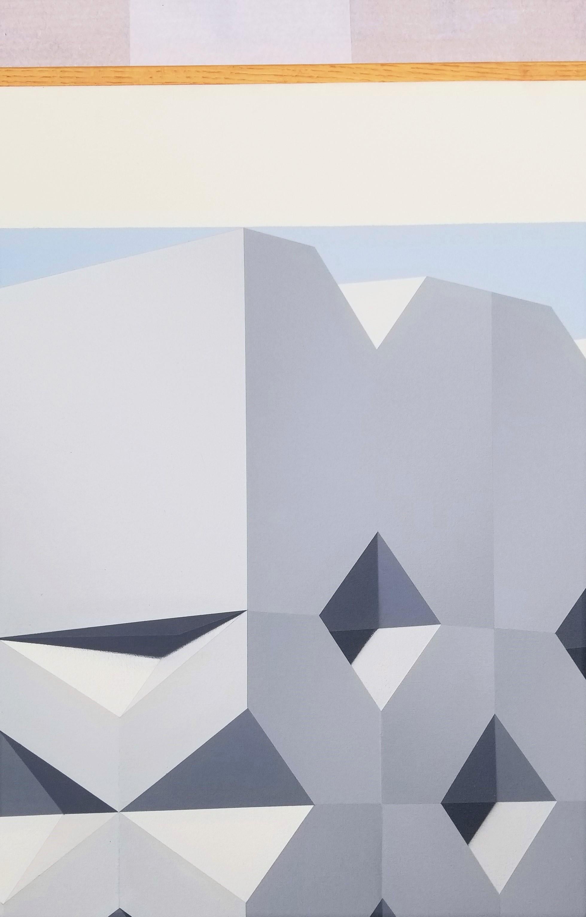 Mitla /// Marko Spalatin Abstracto Geométrico Surrealista Op Art Pintura Minimalista en venta 8