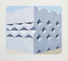  Mitla /// Marko Spalatin Abstract Geometric Surrealist Op Art Minimalist Paint