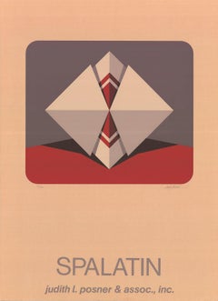 1975 Marko Spalatin 'Shapes' Abstract Brown USA Serigraph