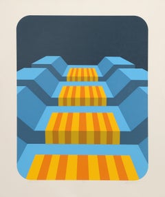 Figura X, serigrafia geometrica astratta di Marko Spalatin